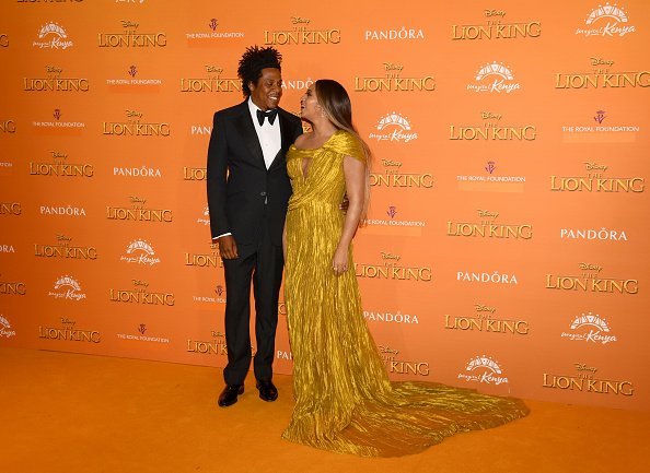  Beyonce Knowles-Carter and Jay-Z attend the European Premiere of Disney's "The Lion King" | Photo: Getty Images