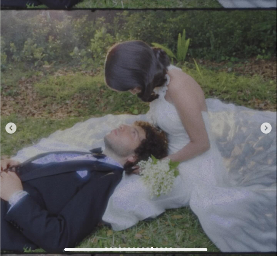 Selena Gomez and Benny Blanco exude happiness on their wedding day, from a post dated September 28, 2205 | Source: Instagram/selenagomez