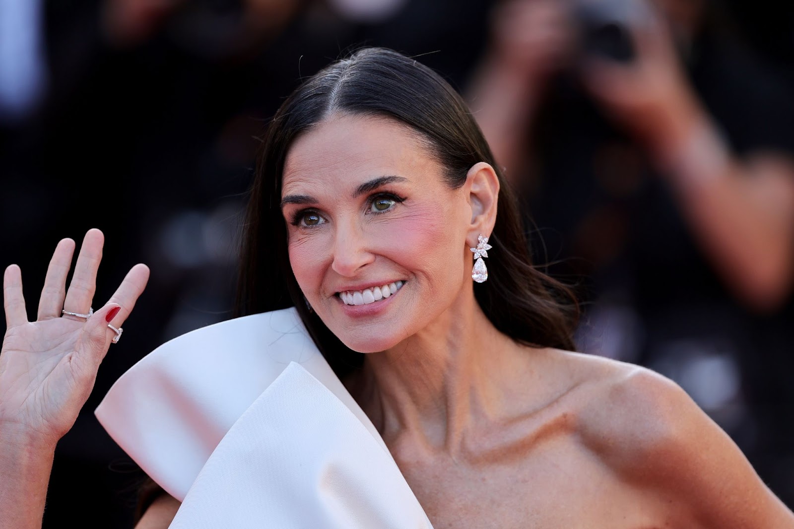 Demi Moore at the red carpet of the closing ceremony at the 77th annual Cannes Film Festival on May 25, 2024, in France. | Source: Getty Images