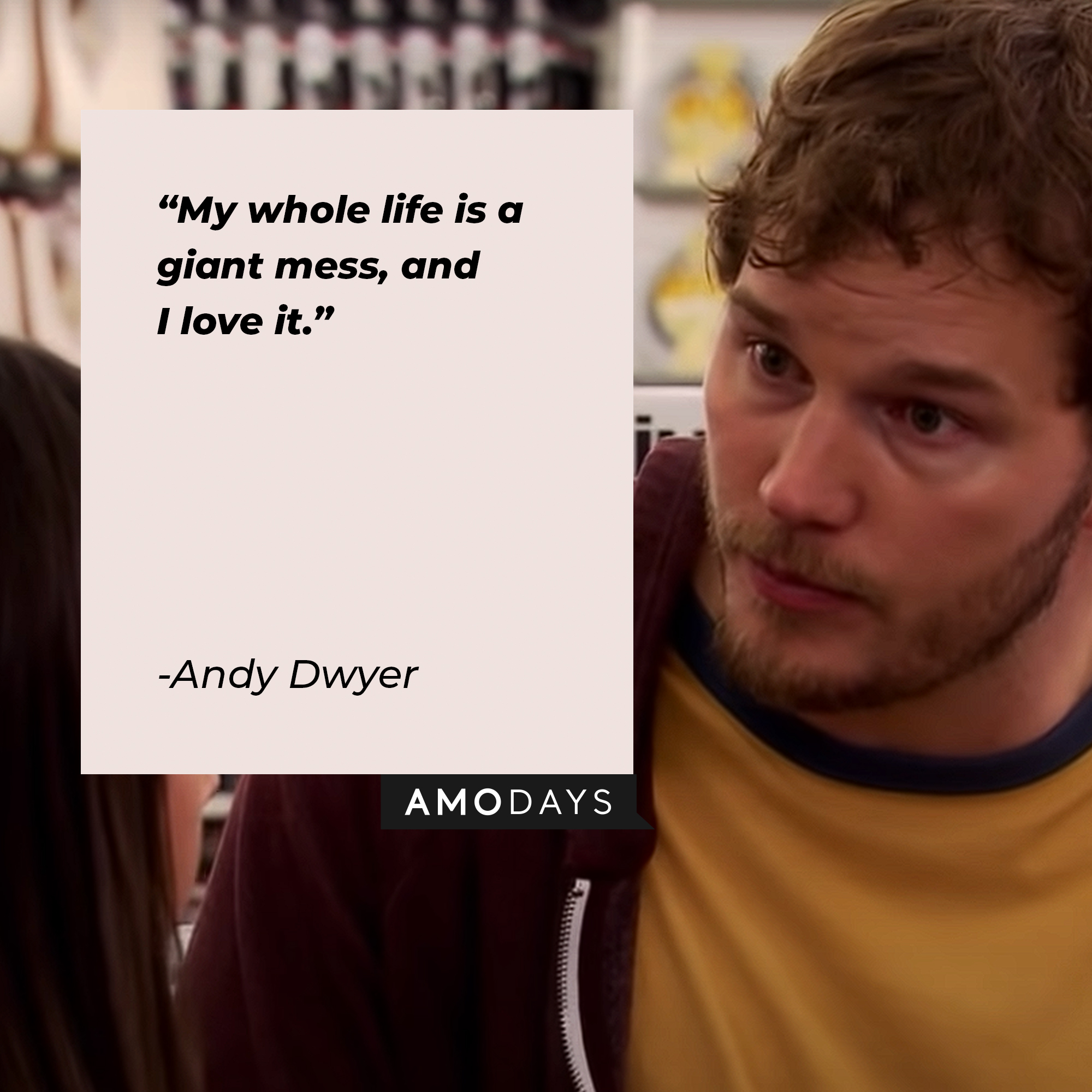"My whole life is a giant mess, and I love it.” | Source: youtube.com/ParksandRecreation
