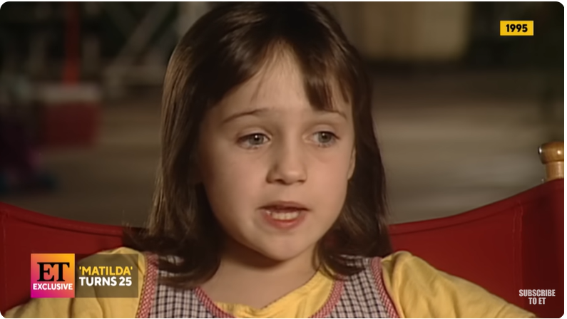 Mara Wilson on "Matilda" from a YouTube video dated August 8, 2021 | Source: Youtube/@EntertainmentTonight