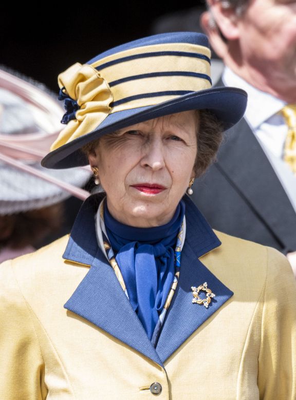 Princess Anne at the wedding of Lady Gabriella Windsor and Mr.  Thomas Kingston at St George's Chapel on May 18, 2019 in Windsor, England |  Source: Getty Images