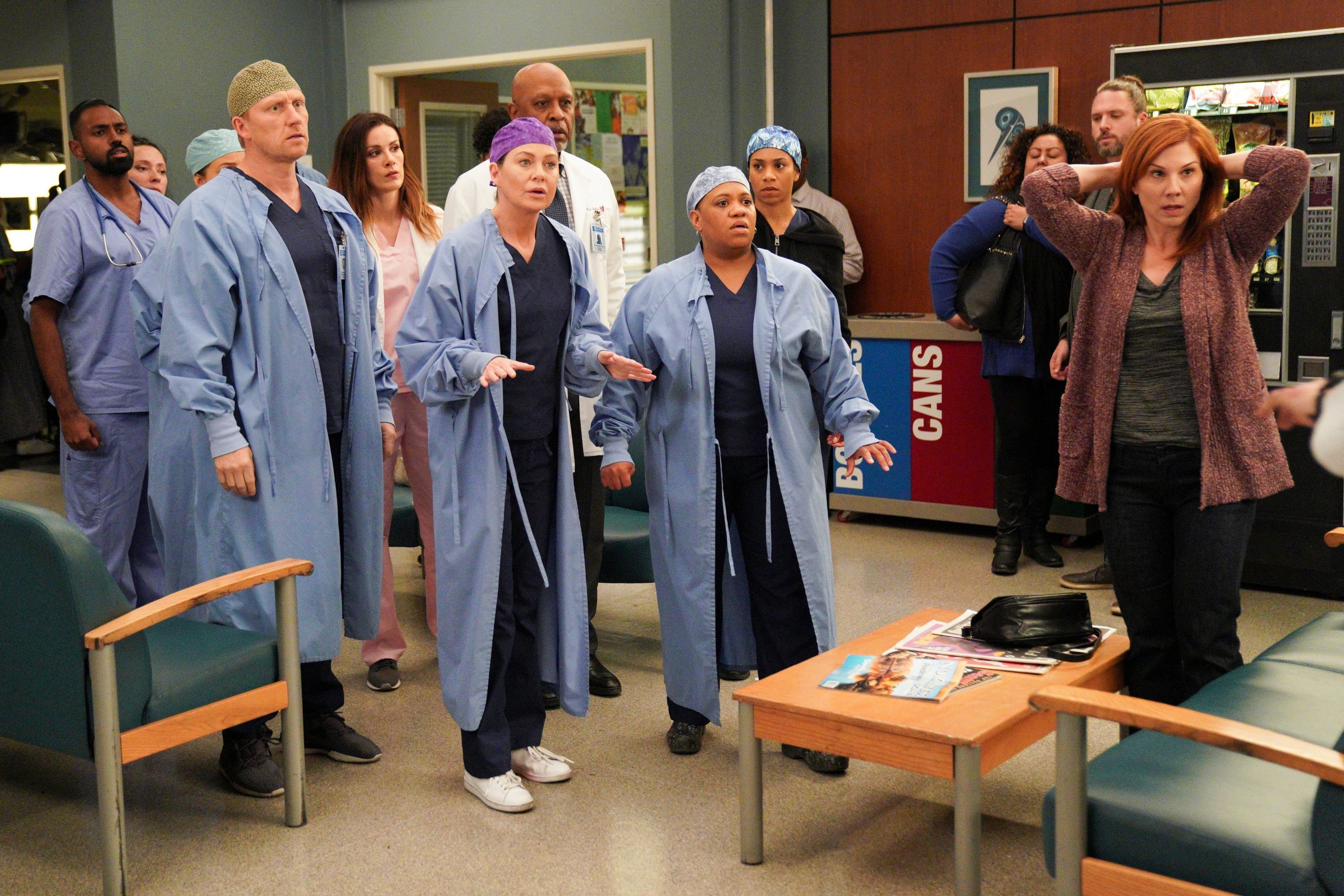 Cast of "Grey's Anatomy" in an episode aired on February 05, 2020 | Photo: Getty Images