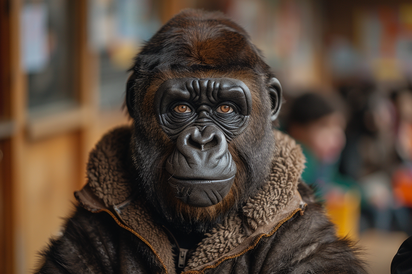 A person in a gorilla costume | Source: Midjourney
