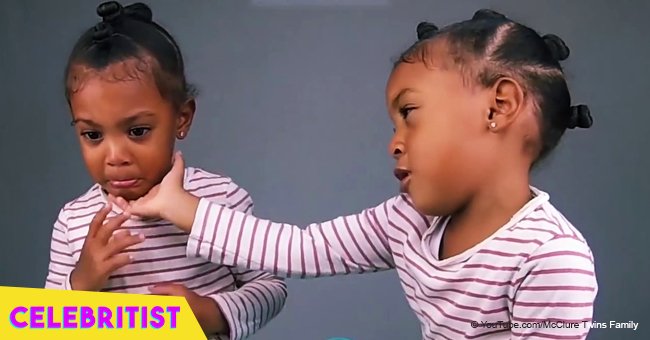 3-year-old cries when she finds out her twin sister is one minute older in adorable viral video