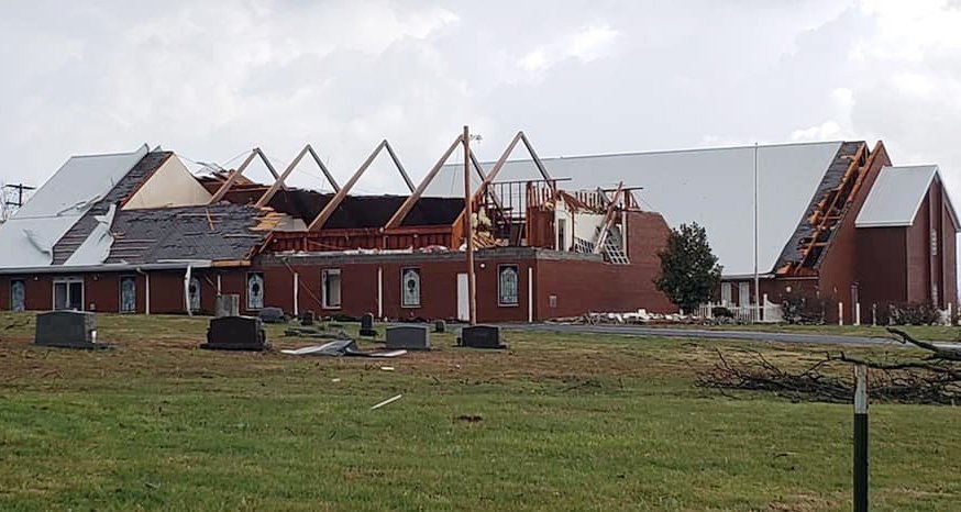 Mt. Zion Baptist Church in Paducah in Ky. after the storm. | Source: Baptist Press