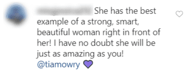 A fan's comment on Tia Mowry's post | Source: Instagram/ tiamowry