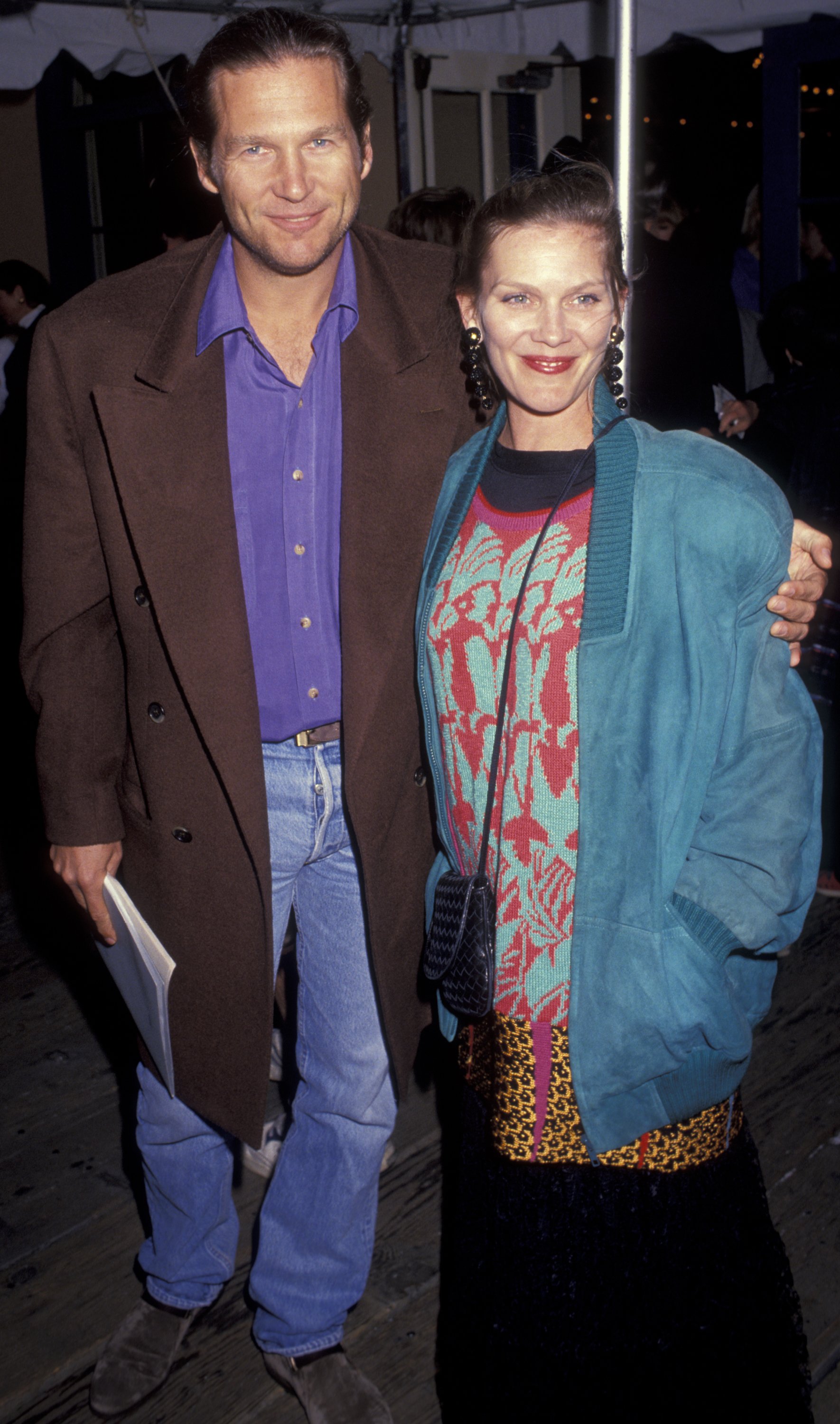 Jeff Bridges and Susan Geston in Santa Monica 1991. | Source: Getty Images 