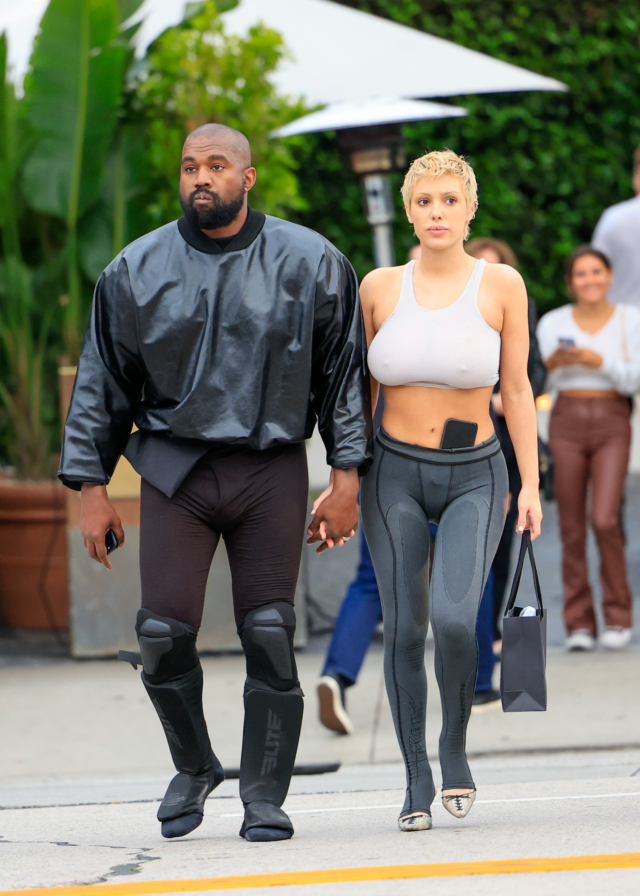 Kanye West and Bianca Censori are seen on May 13, 2023, in Los Angeles, California. | Source: Getty Images