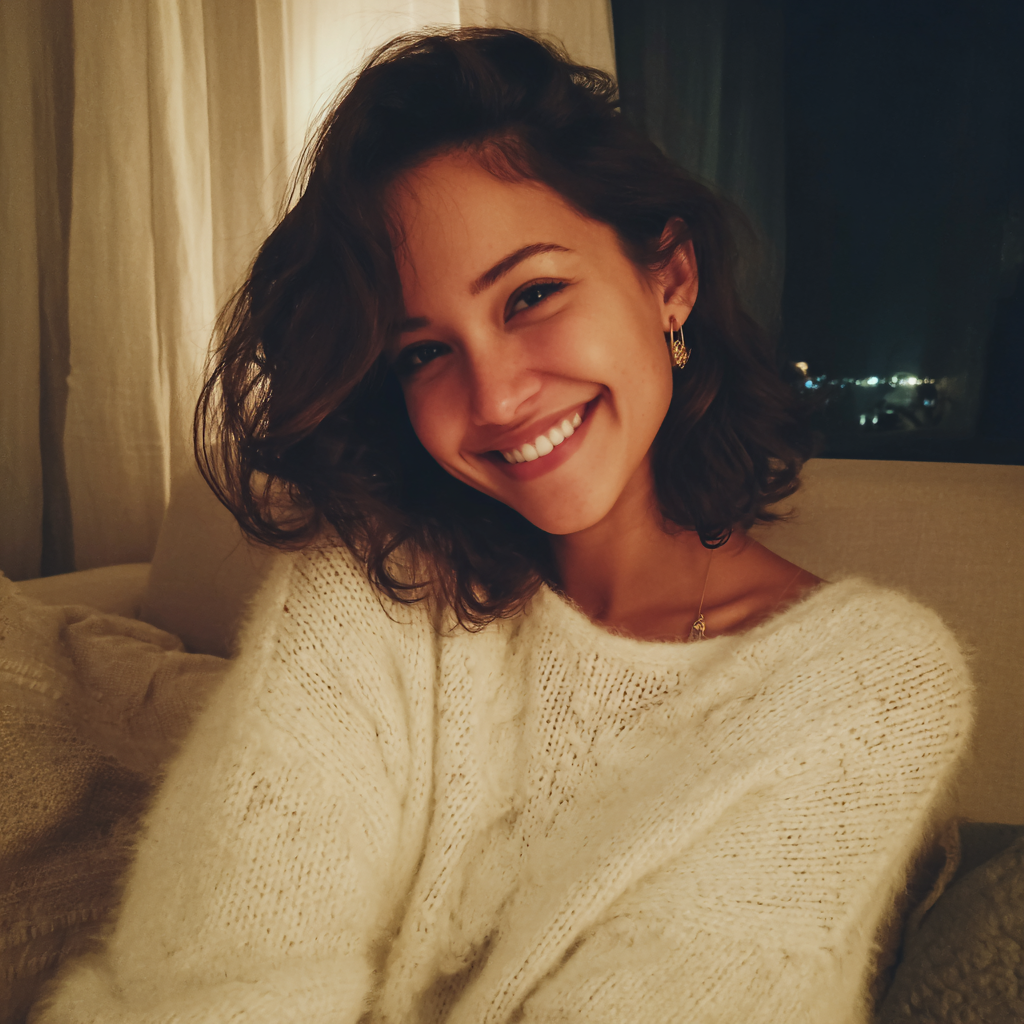 A close-up of a smiling woman | Source: Midjourney