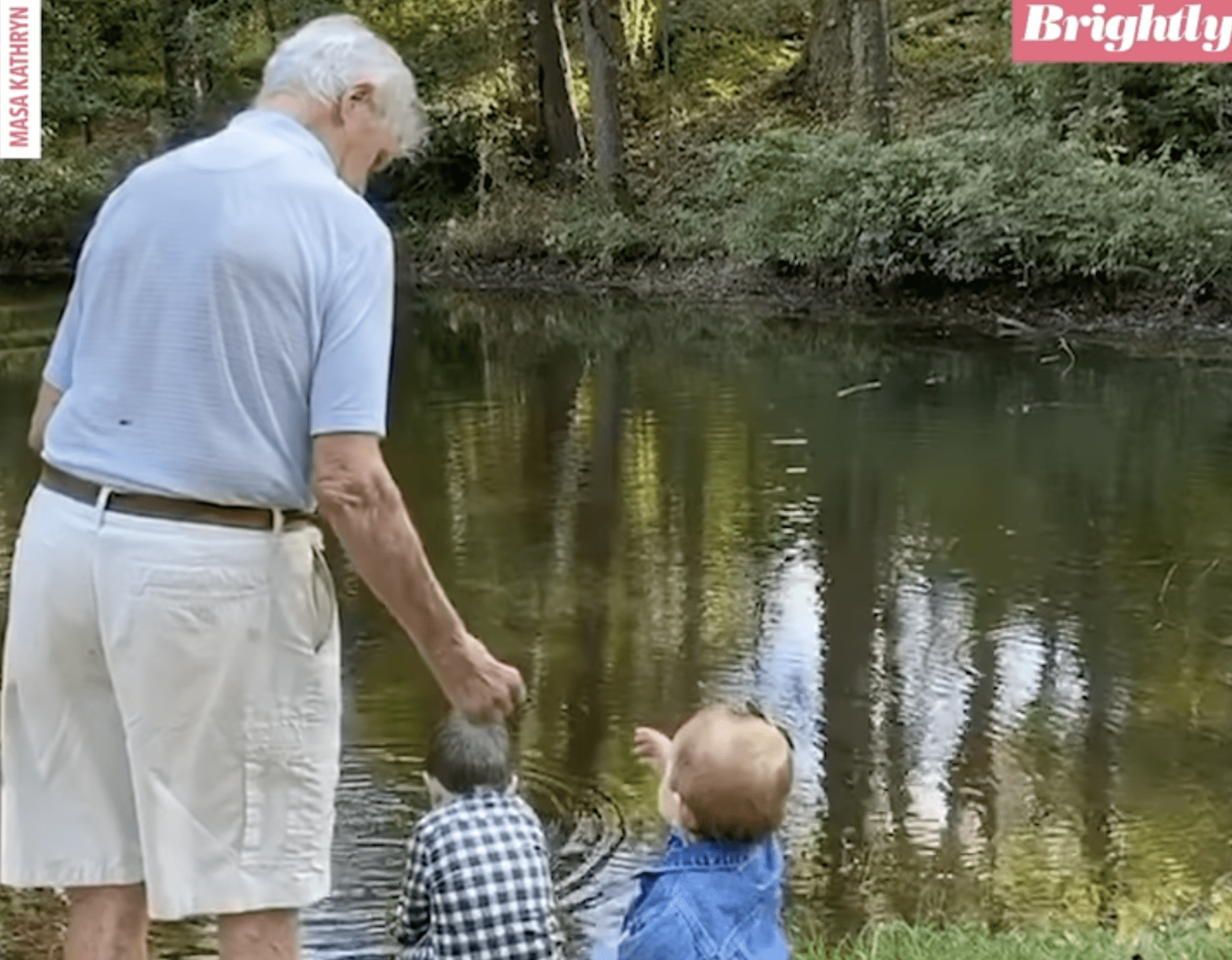 Mera and Bowen fishing with their great-grandpa. | Photo: YouTube.com/Good Morning America