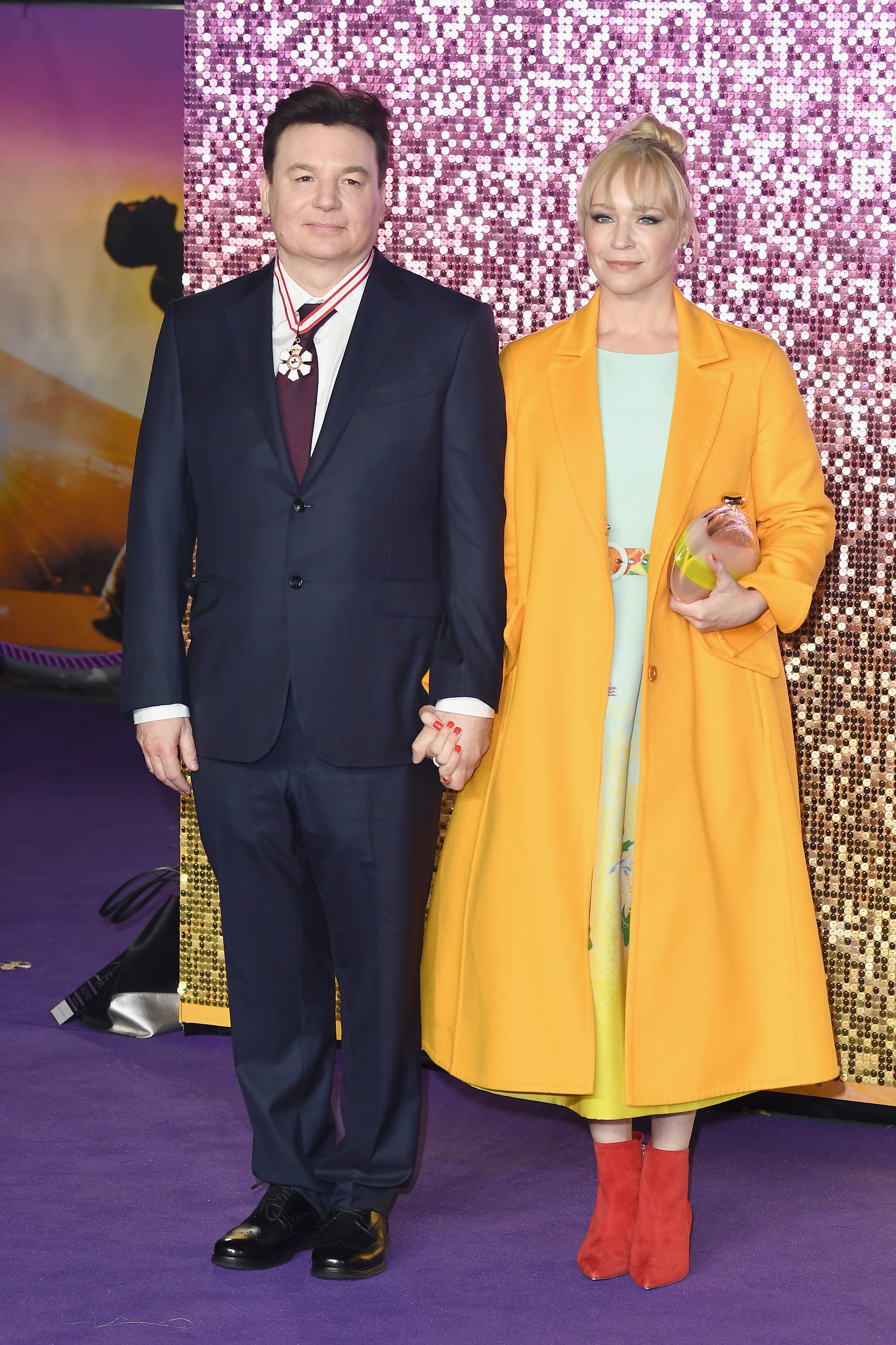 Mike Myers and Kelly Tisdale at the world premiere of "Bohemian Rhapsody" on October 23, 2018, in London | Source: Getty Images