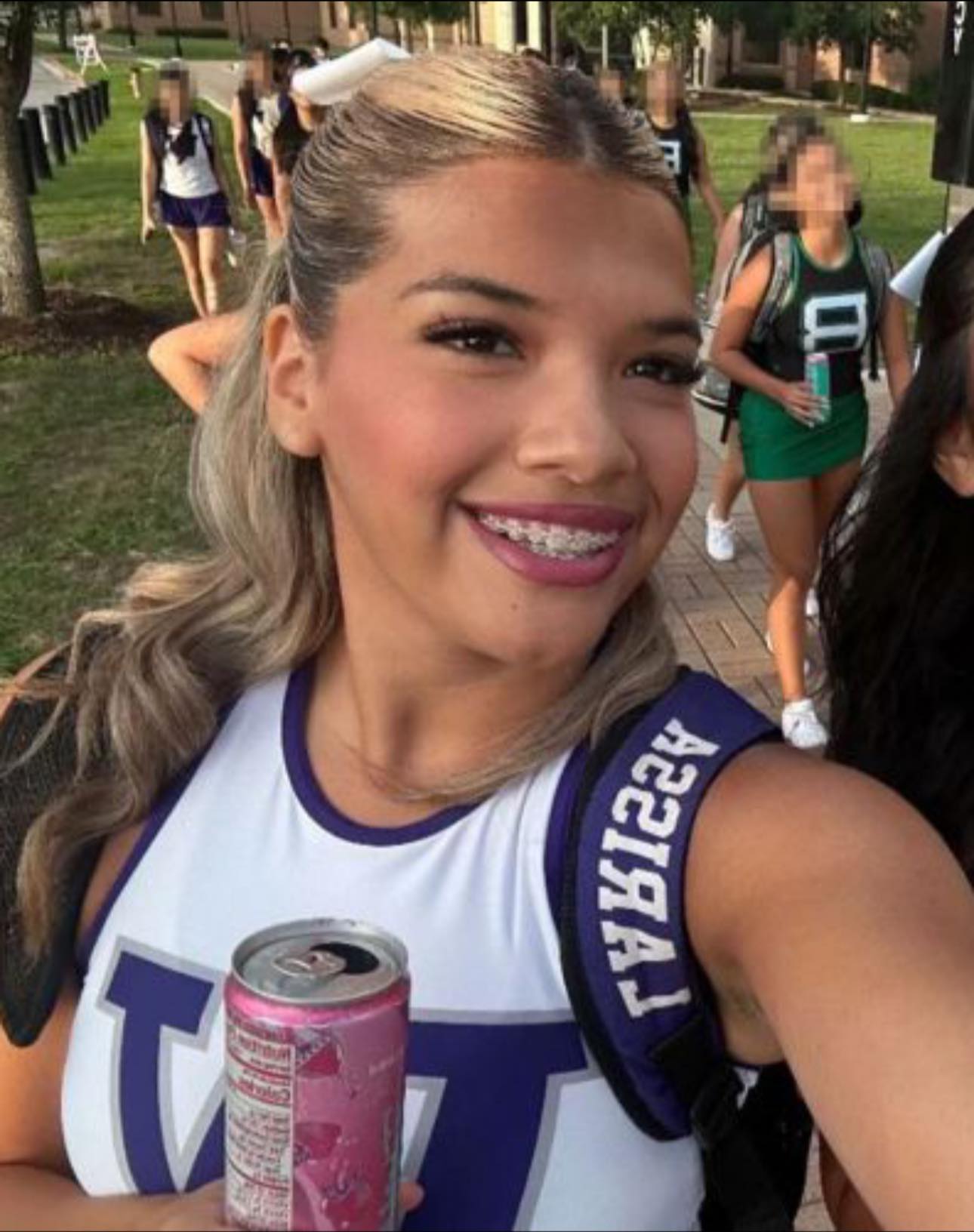 Larissa Rodriguez in her cheerleading uniform from a photo shared on April 10, 2026 | Source: Facebook/News with Jahlen