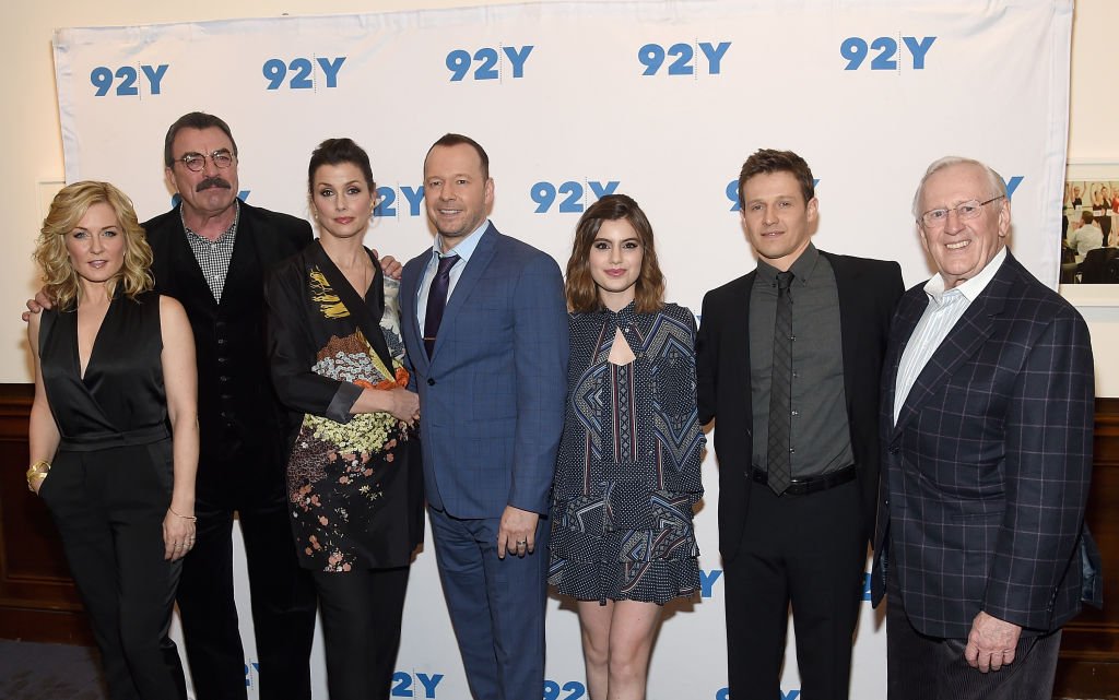 ,Tom Selleck,Bridget Moynahan,Donnie Wahlberg,Sami Gayle,Will Estes and Len Cariou attend the Blue Bloods 150th Episode Celebration at 92nd Street Y on March 27, 2017 in New York City.  | Photo: GettyImages