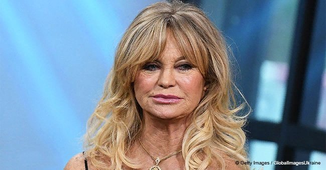 Goldie Hawn has never been afraid of showcasing her revealing cleavage in a cold shoulder dress