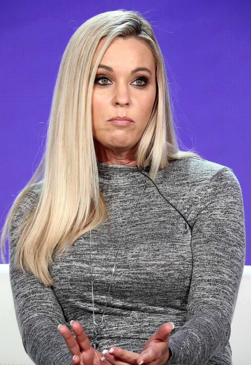 Kate Gosselin of the television show "Kate Plus Date speaks during the HGTV segment. | Source: Getty Images