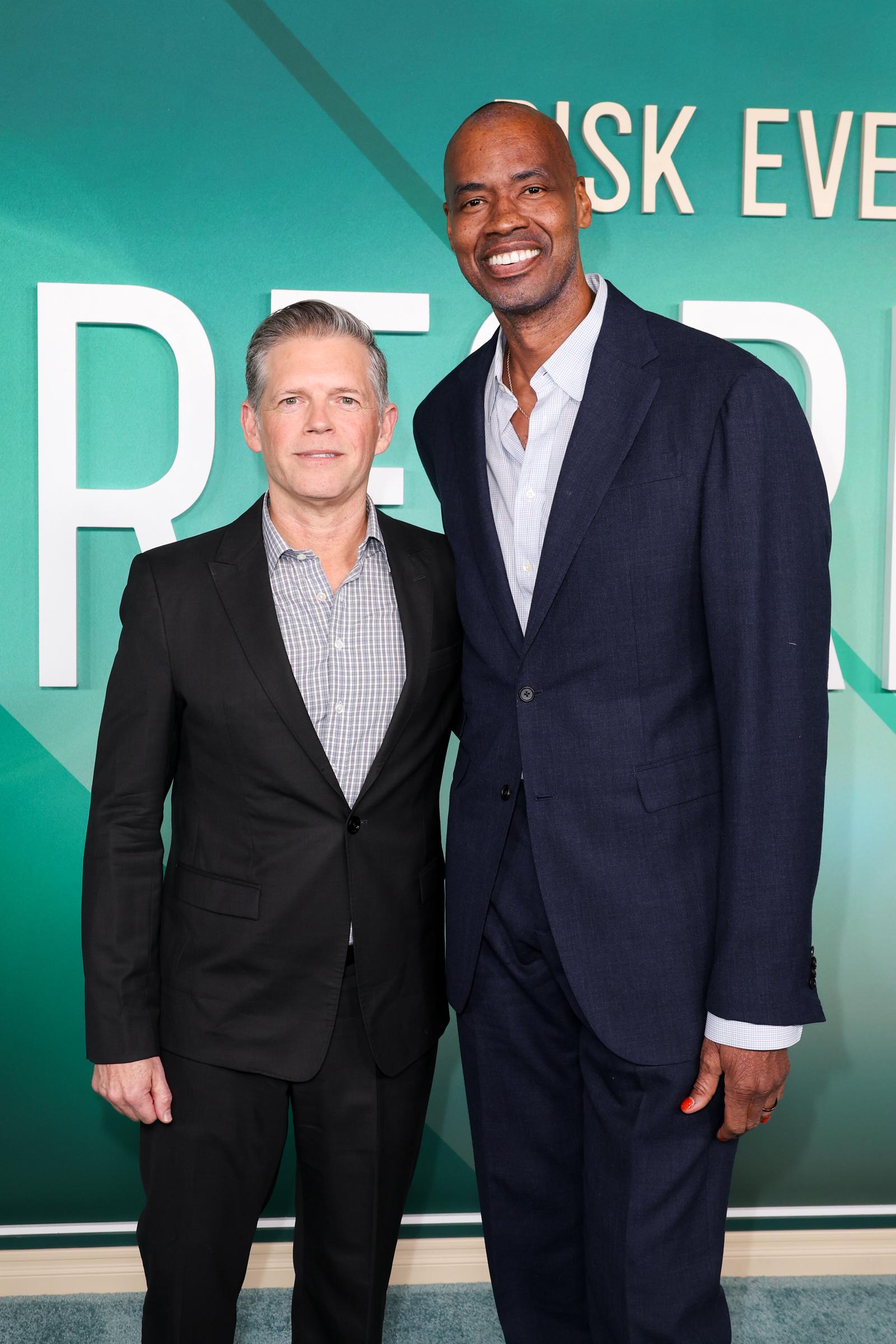 Brunson Green and Jason Collins attend the Paramount Pictures "Regretting You" Los Angeles Premiere at Paramount Theatre on October 20, 2025, in Los Angeles, California | Source: Getty Images