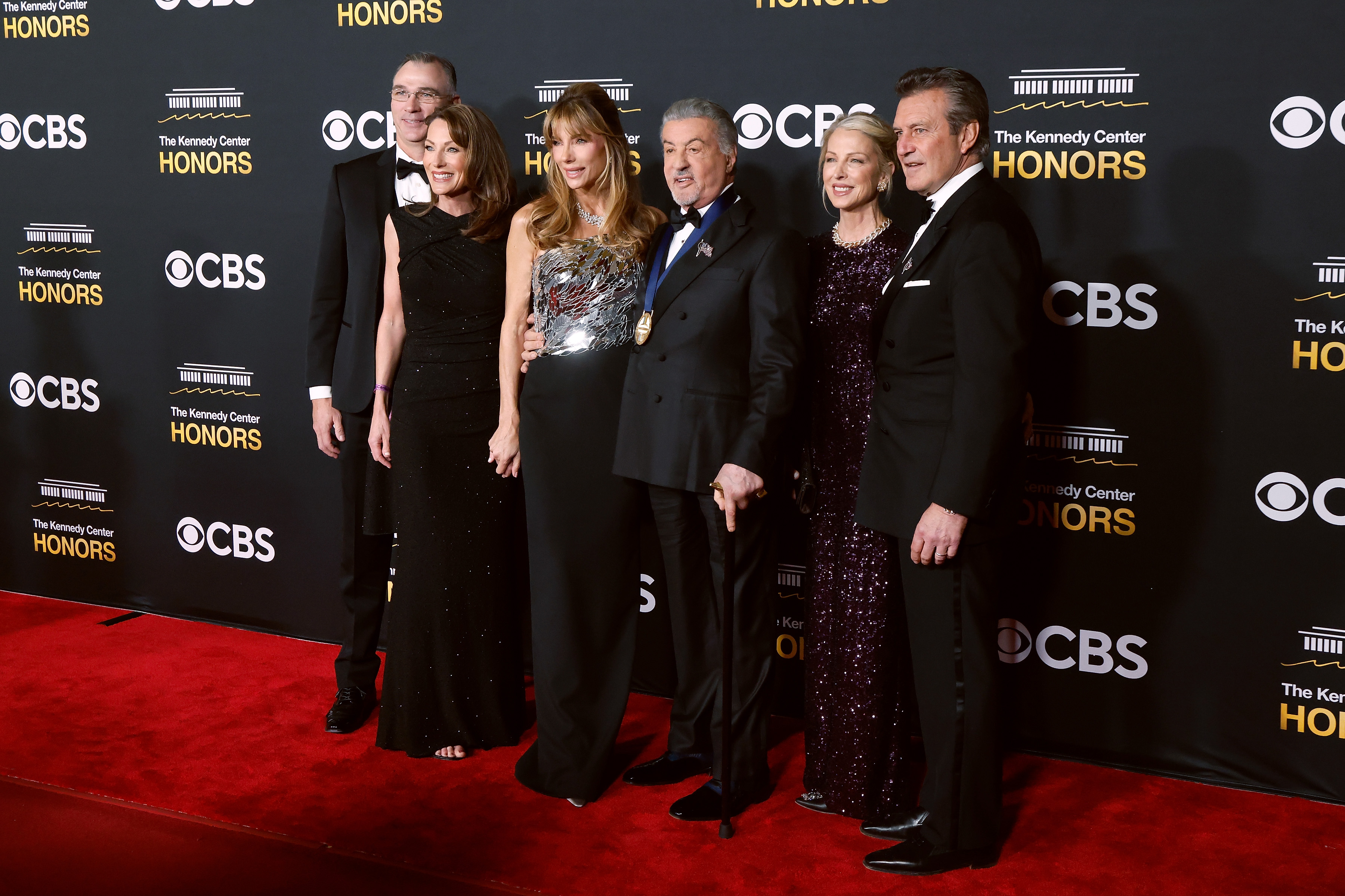 Jennifer Flavin Stallone, Sylvester Stallone, and guests attend the 2025 Kennedy Center Honors