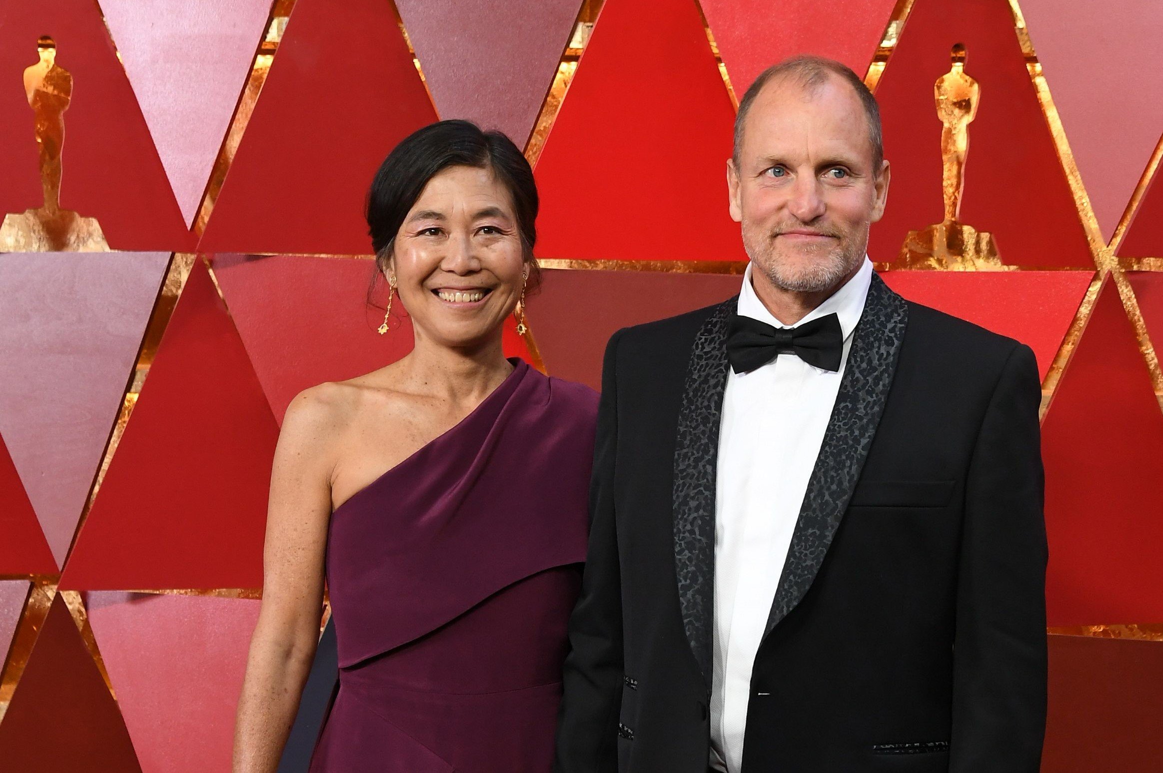Woody Harrelson and Laura Louie at the 90th Annual Academy Awards in 2018, in Hollywood. | Source: Getty Images