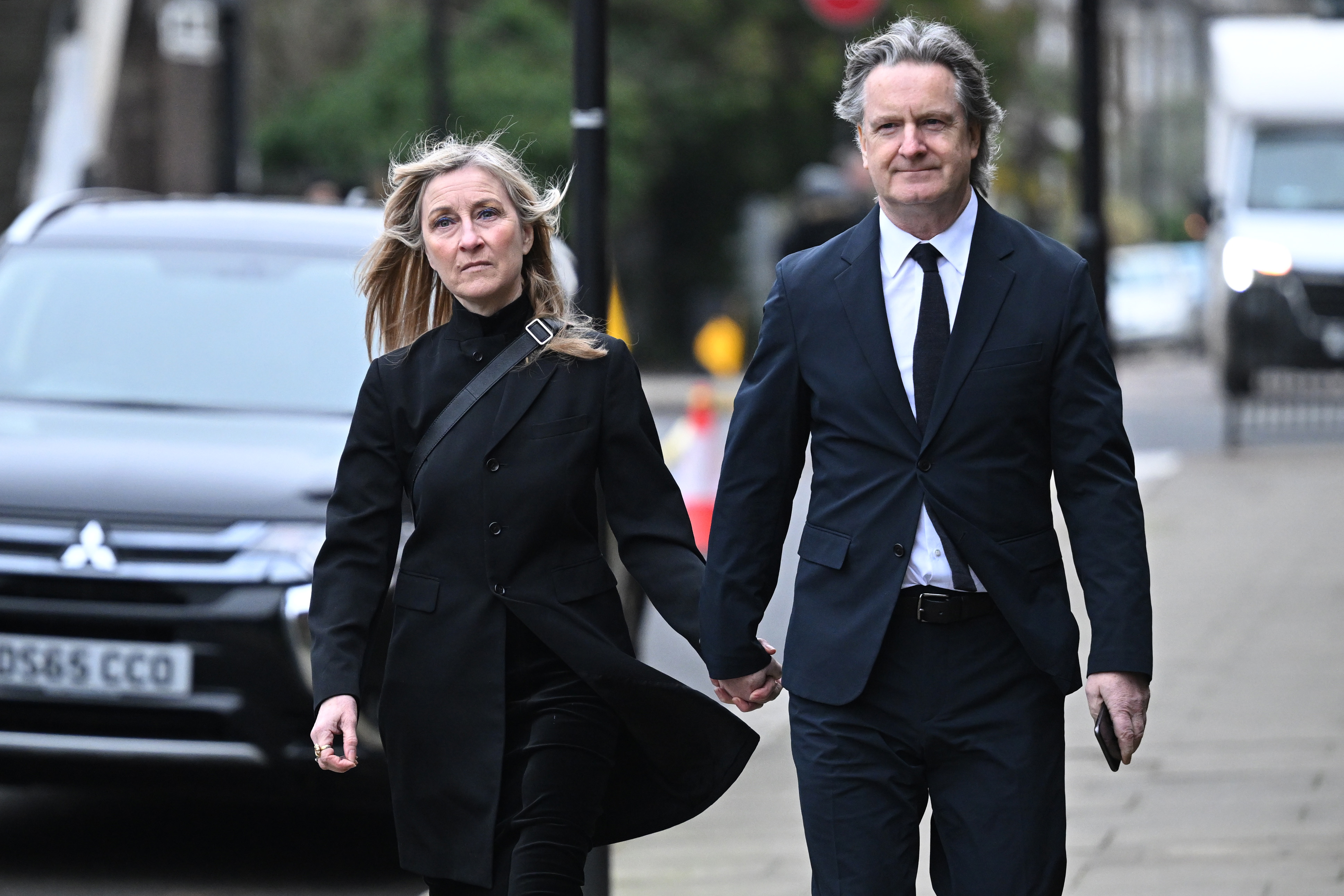 Fiona Phillips and Martin Frizell pictured on February 2, 2024 | Source: Getty Images
