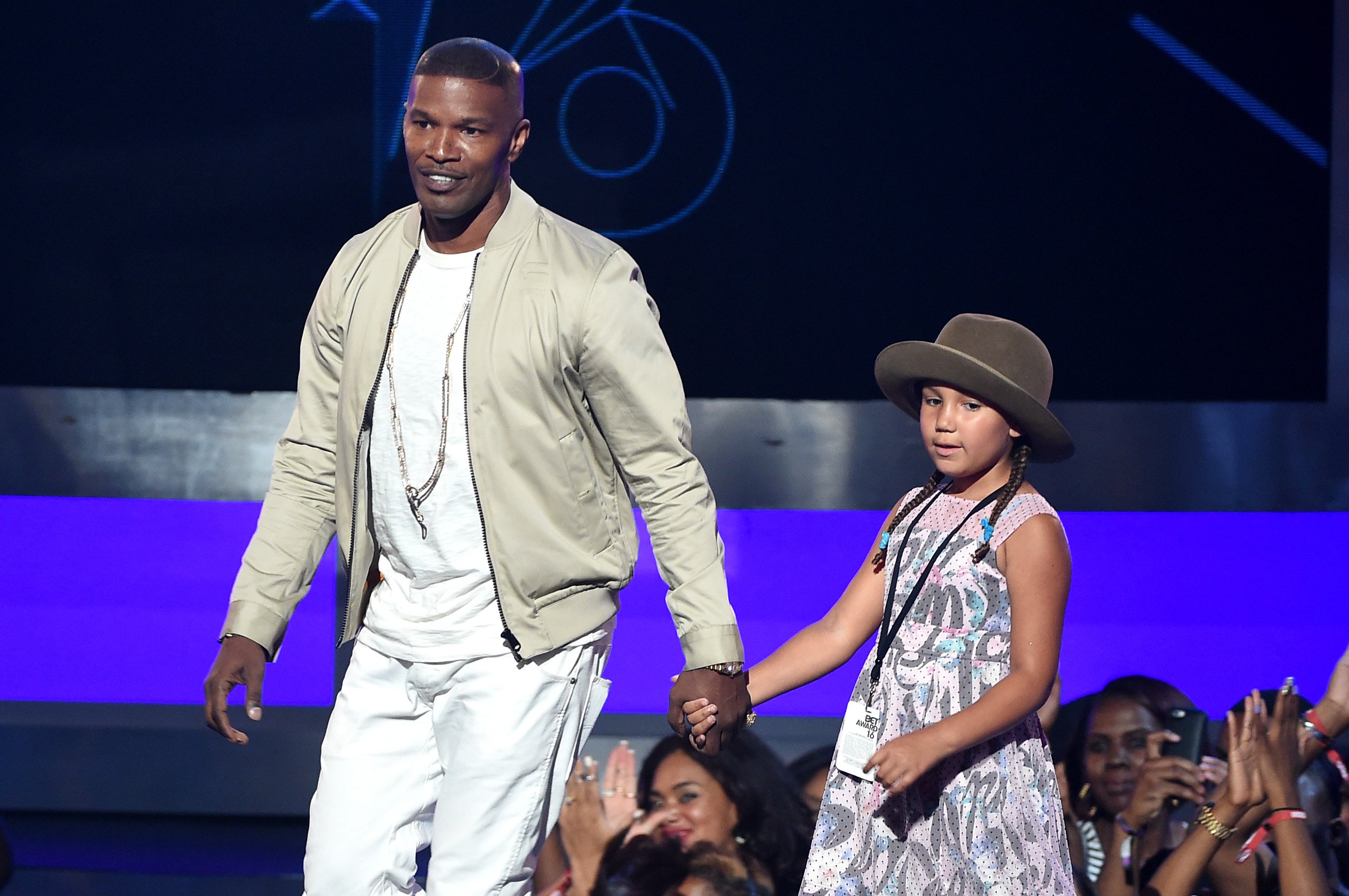 Jamie Foxx and Annalise Bishop at the 2016 BET Awards on June 26, 2016 | Source: Getty Images