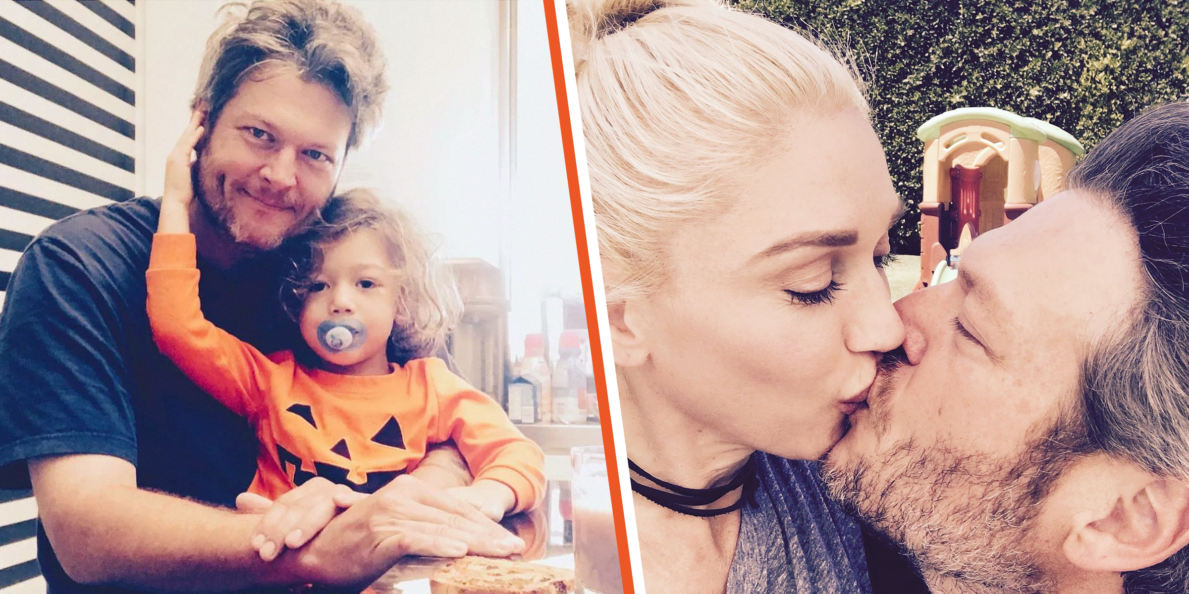 Blake Shelton and Apollo | Gwen Stefani and Blake Shelton | Source: instagram.com/gwenstefani | twitter.com/gwenstefani