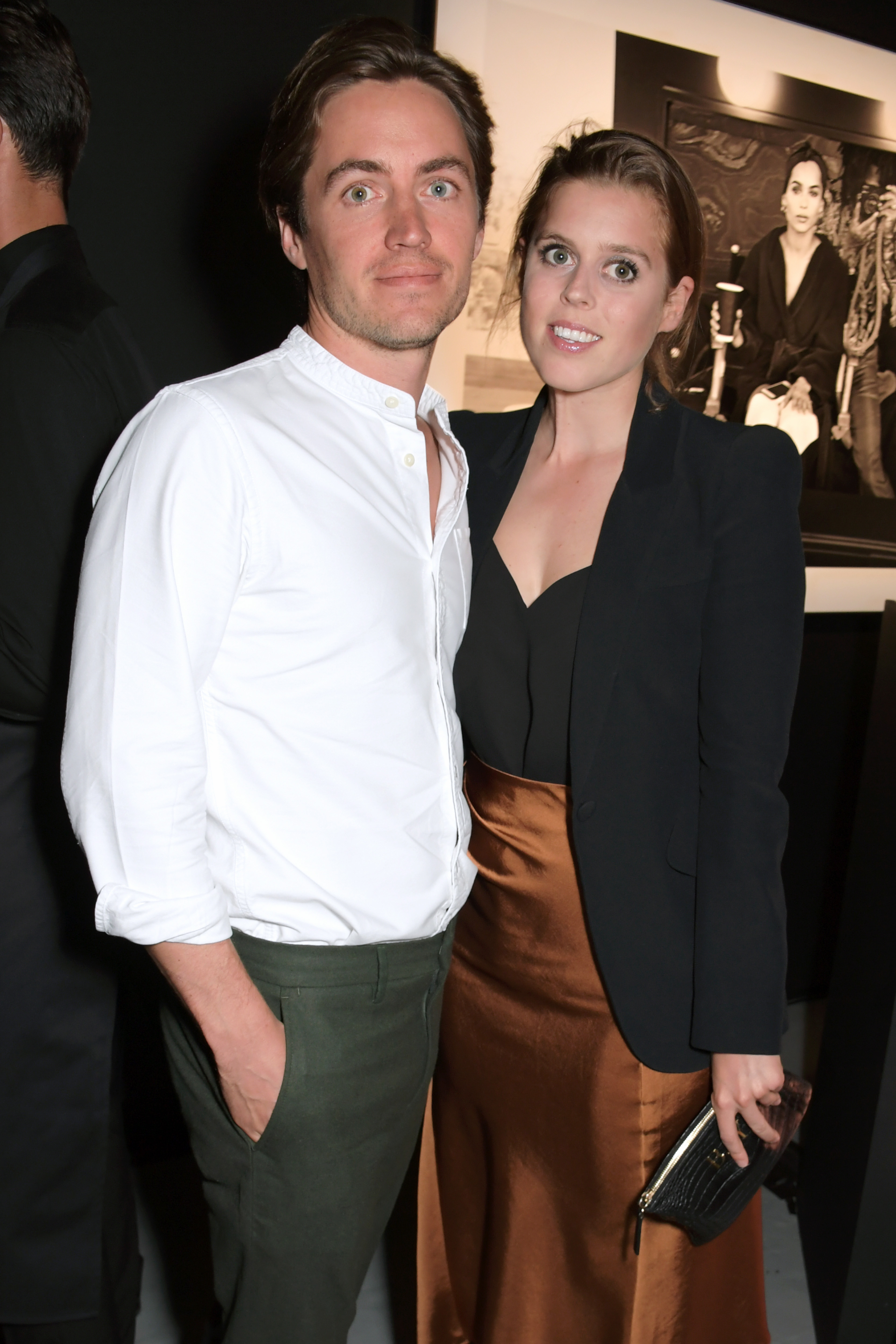 Edoardo Mapelli Mozzi and Princess Beatrice of York attend attends the Lenny Kravitz & Dom Perignon "Assemblage" exhibition, the launch Of Lenny Kravitz' UK Photography Exhibition, on July 10, 2019, in London, England. | Source: Getty Images