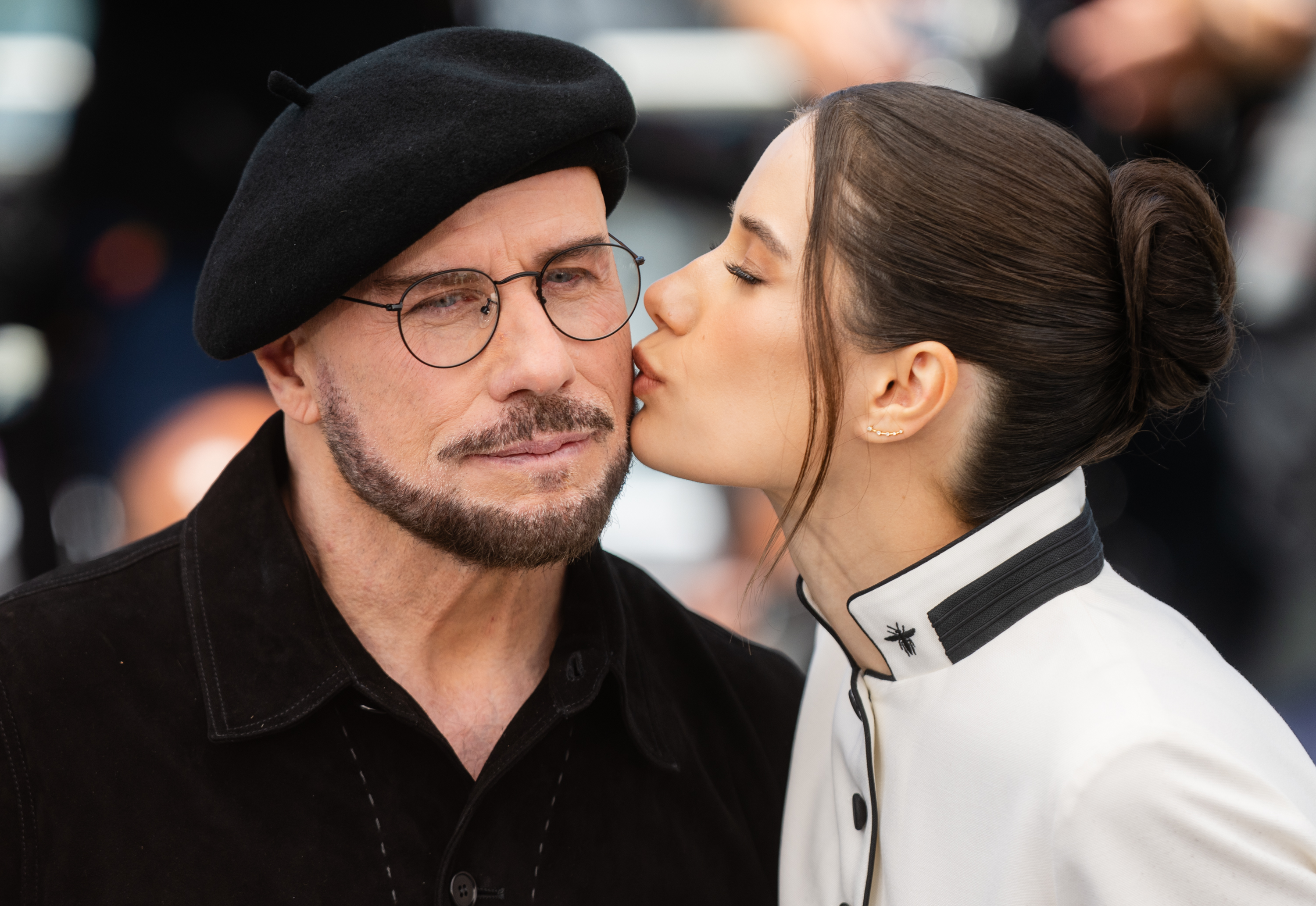 Ella Bleu Travolta attends the Official Cannes Film Festival Photocall for the Apple Original Film "Propeller One-Way Night Coach" at the rooftop of the Palais des Festival on May 16, 2026 in Cannes, France. | Source: Getty Images