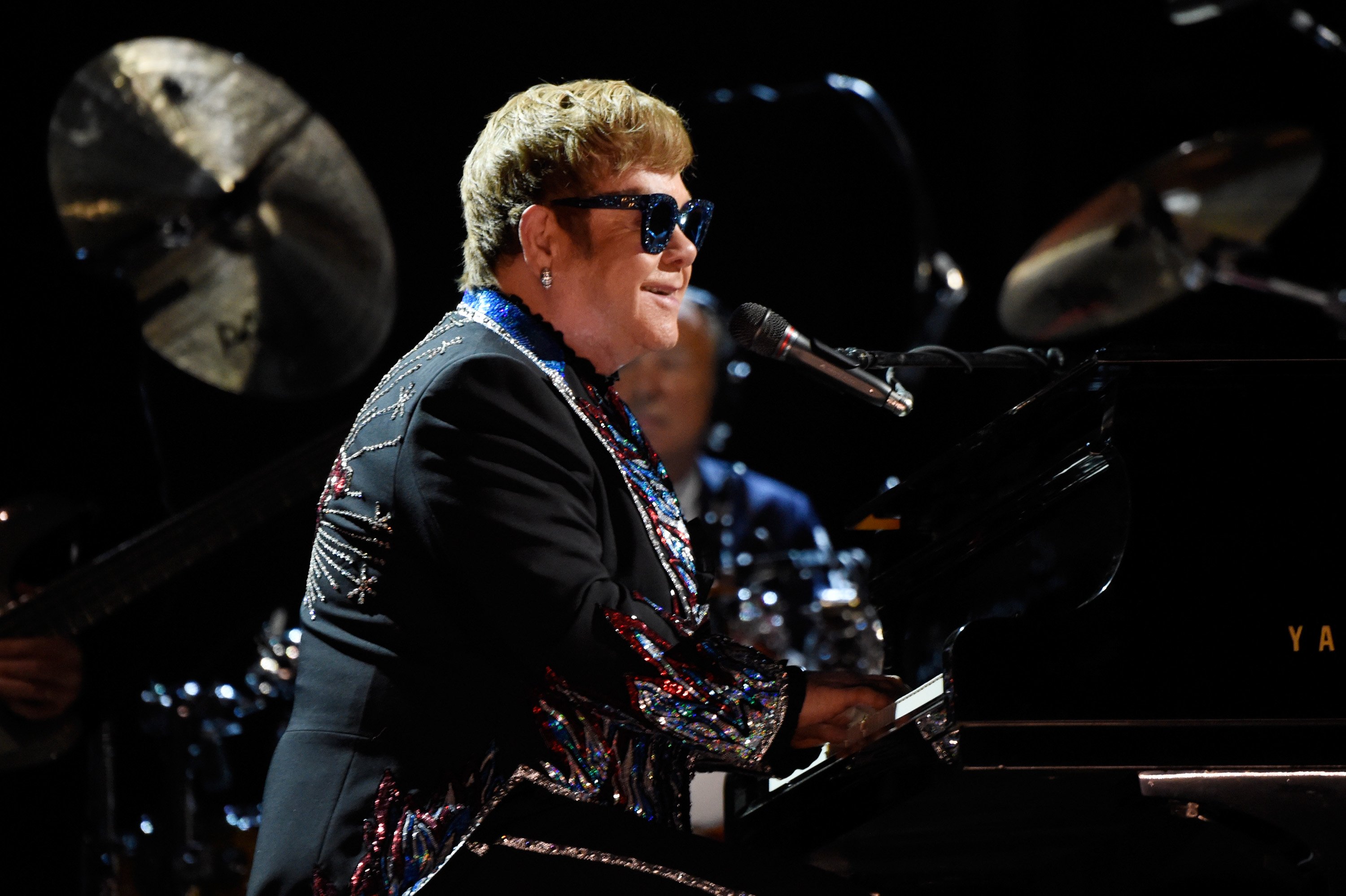 Elton John performs onstage during the 60th Annual GRAMMY Awards at Madison Square Garden on January 28, 2018, in New York City. | Source: Getty Images
