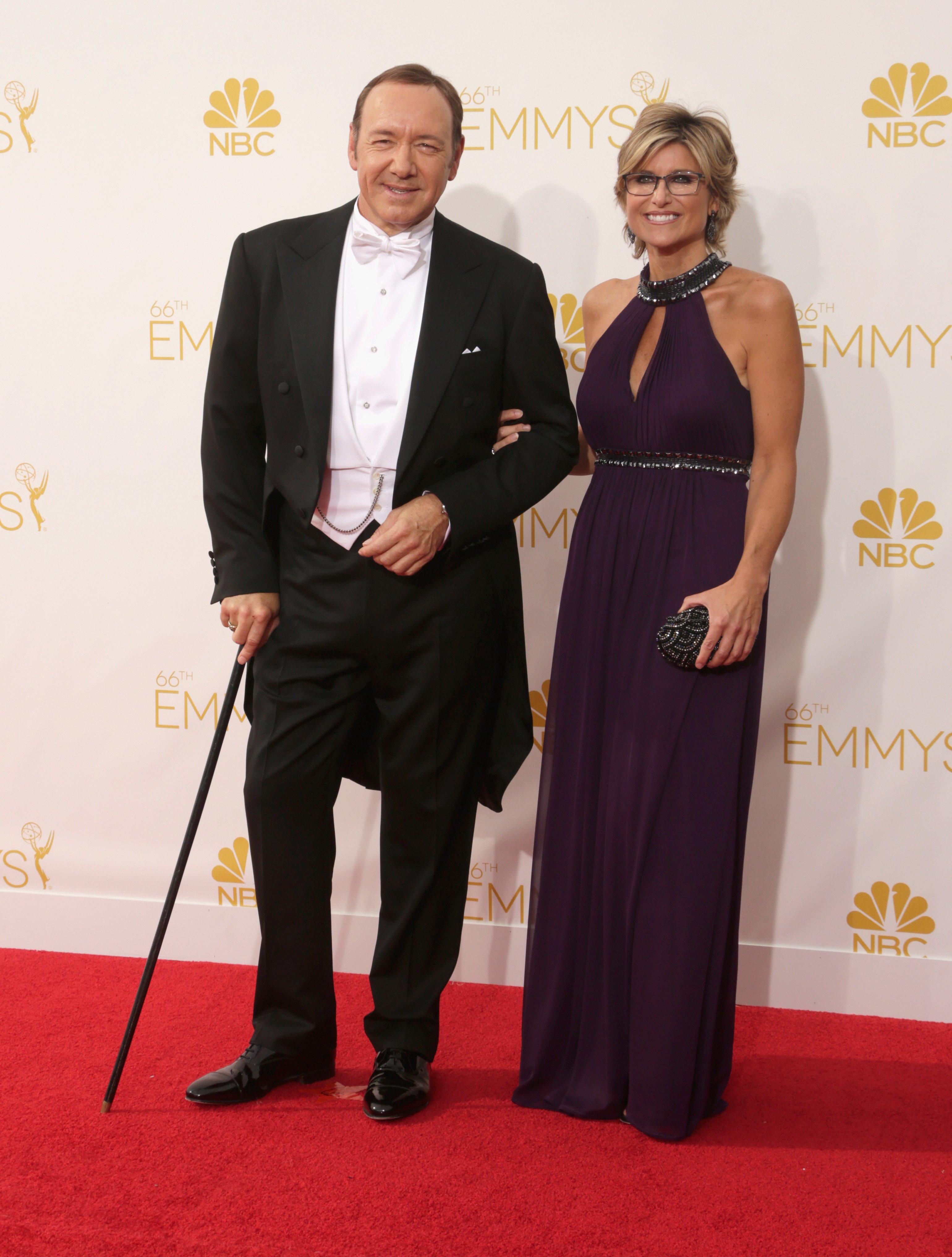 Kevin Spacey and Ashleigh Banfield at the 66th Annual Primetime Emmy Awards on August 25, 2014, in Los Angeles | Source: Getty Images