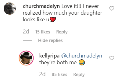 Comment from Instagram/ Kelly Ripa
