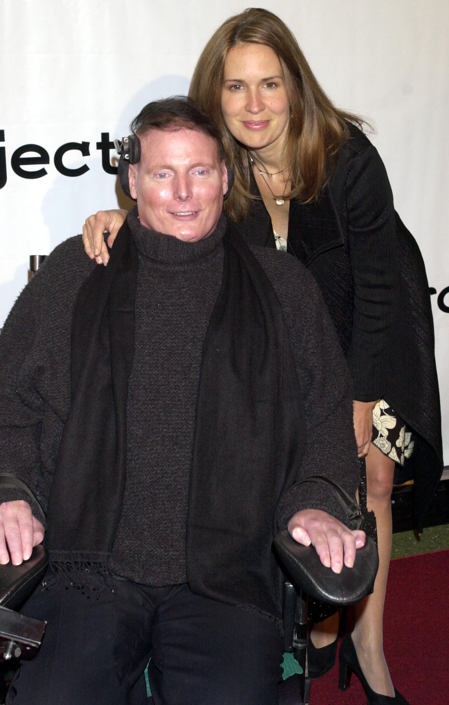Actor Christopher Reeve and his wife, Dana, attend the Project A.L.S. (Amyotrophic Lateral Sclerosis) 5th Annual New York City Gala "Tomorrow is Tonight" benefit on October 21, 2002 in New York City. | Source: Getty Images