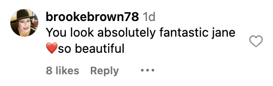 User comment about Jane Seymour, posted on July 2, 2024 | Source: Instagram/janeseymour
