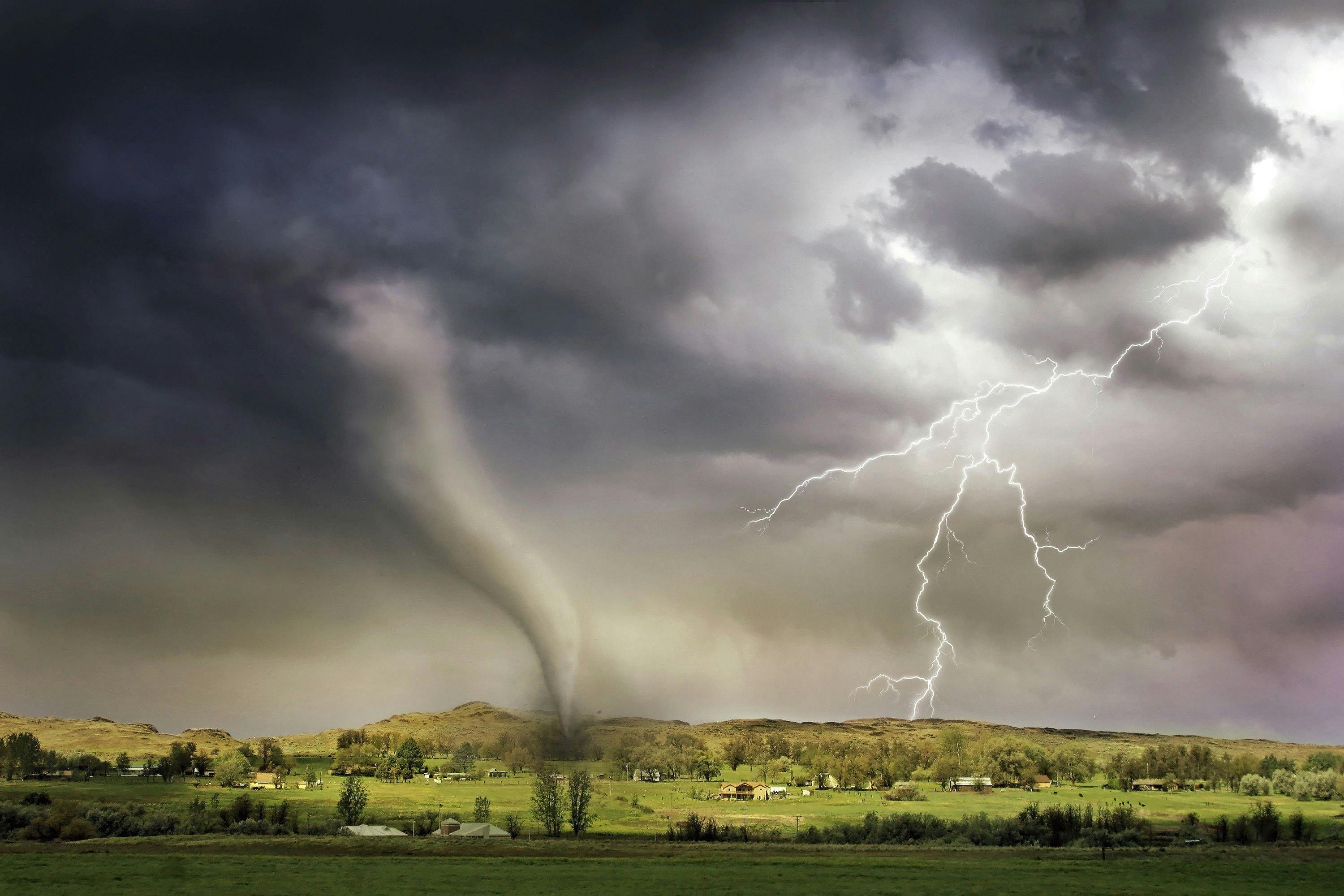 A "twister" touching down in the distance | Source: Pexels