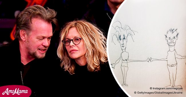 Meg Ryan announces engagement to singer John Mellencamp through a funny cartoon sketch