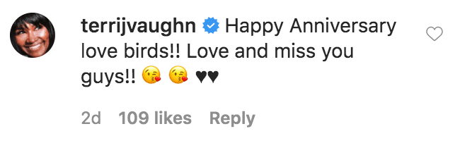 Terri J. Vaughn commented on a video shared by David Mann and Tamela Mann dancing in honor of their 32nd wedding anniversary | Source: Instagram.com/davidandtamela