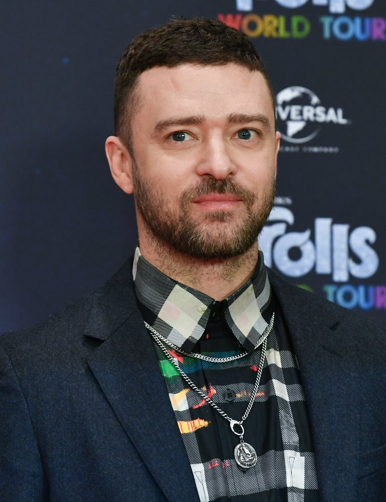 Justin Timberlake posing at the Waldorf Historia for the film "Trolls World Tour" on 17 February 2020, Berlin. | Source: Getty Images