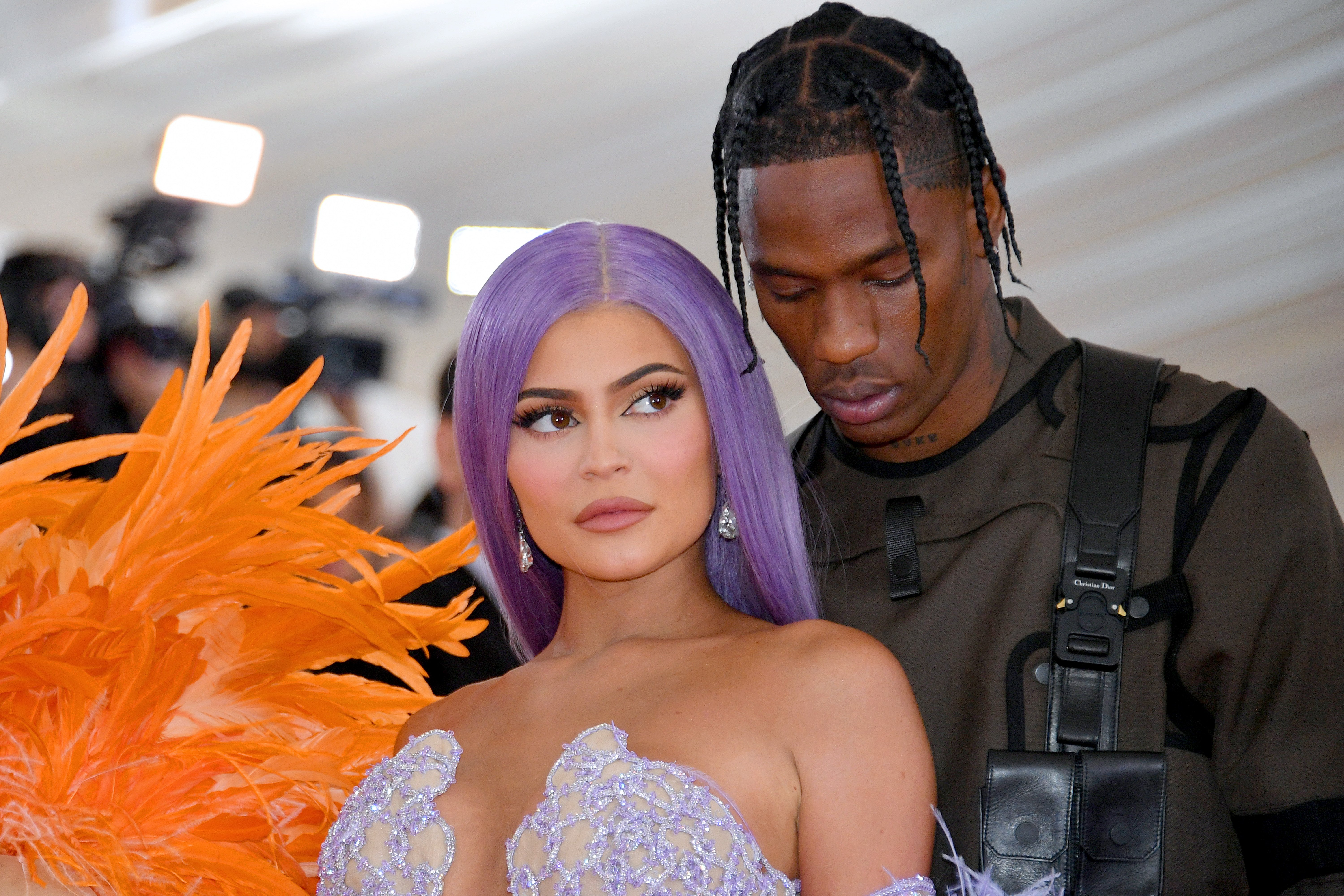 Kylie Jenner and Travis Scott at the 2019 Met Gala "Celebrating Camp: Notes on Fashion" on May 06, 2019 in New York City. | Source: Getty Images