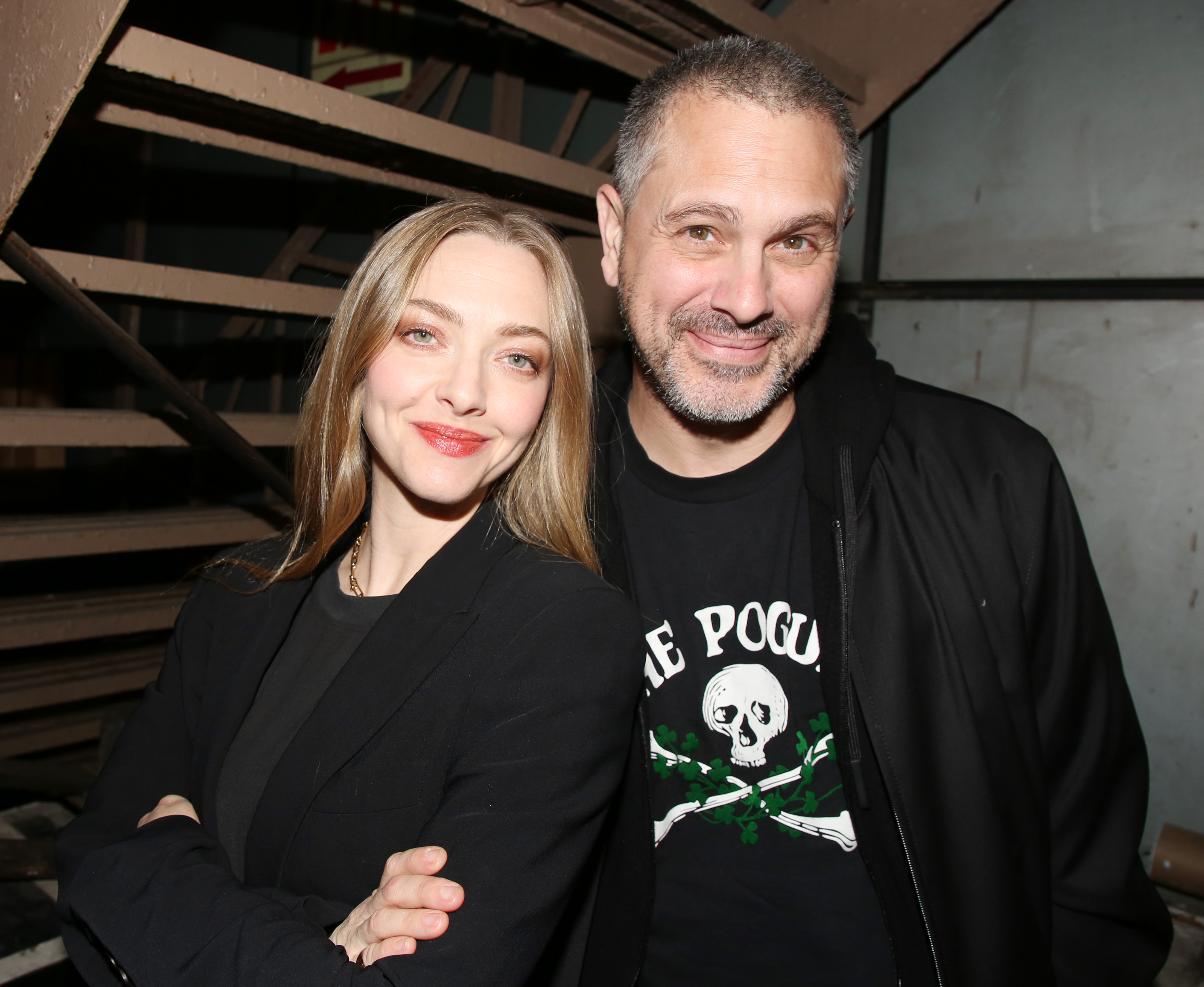 Amanda Seyfried and Thomas Sadoski at the opening night of "Swept Away" on Broadway on November 19, 2024, in New York. | Source: Getty Images