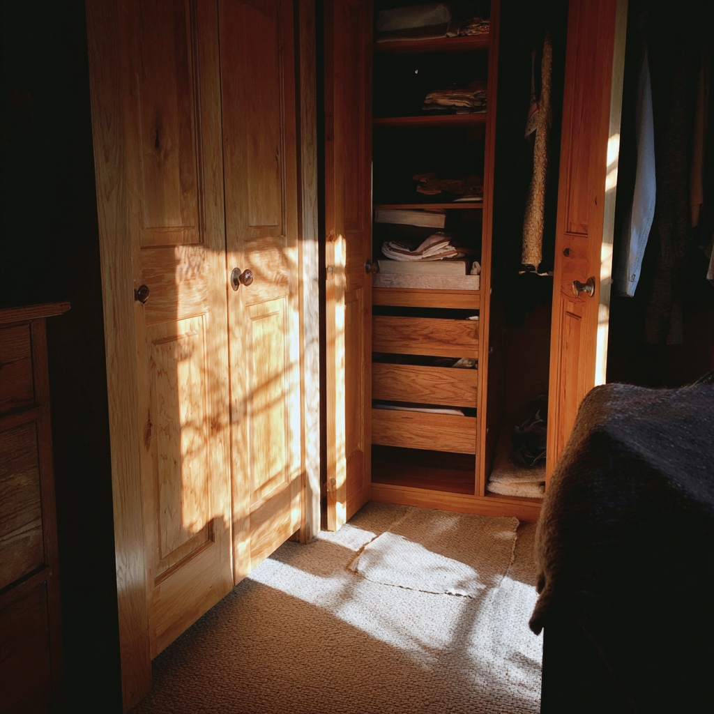 A closet in a bedroom | Source: Midjourney