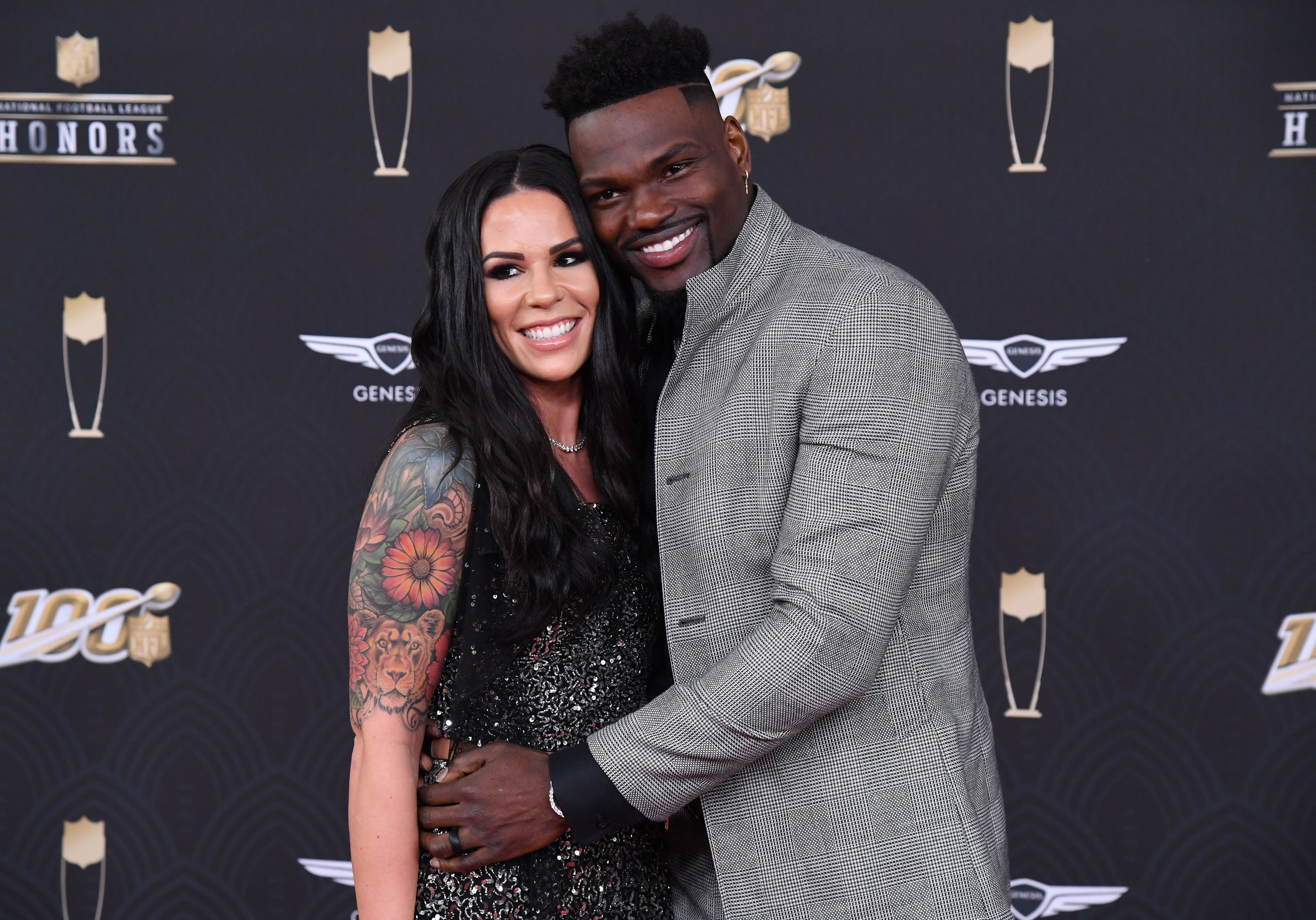 Jordanna Barrett and Shaquil Barrett at the 9th Annual NFL Honors in 2020, in Miami, Florida. | Source: Getty Images