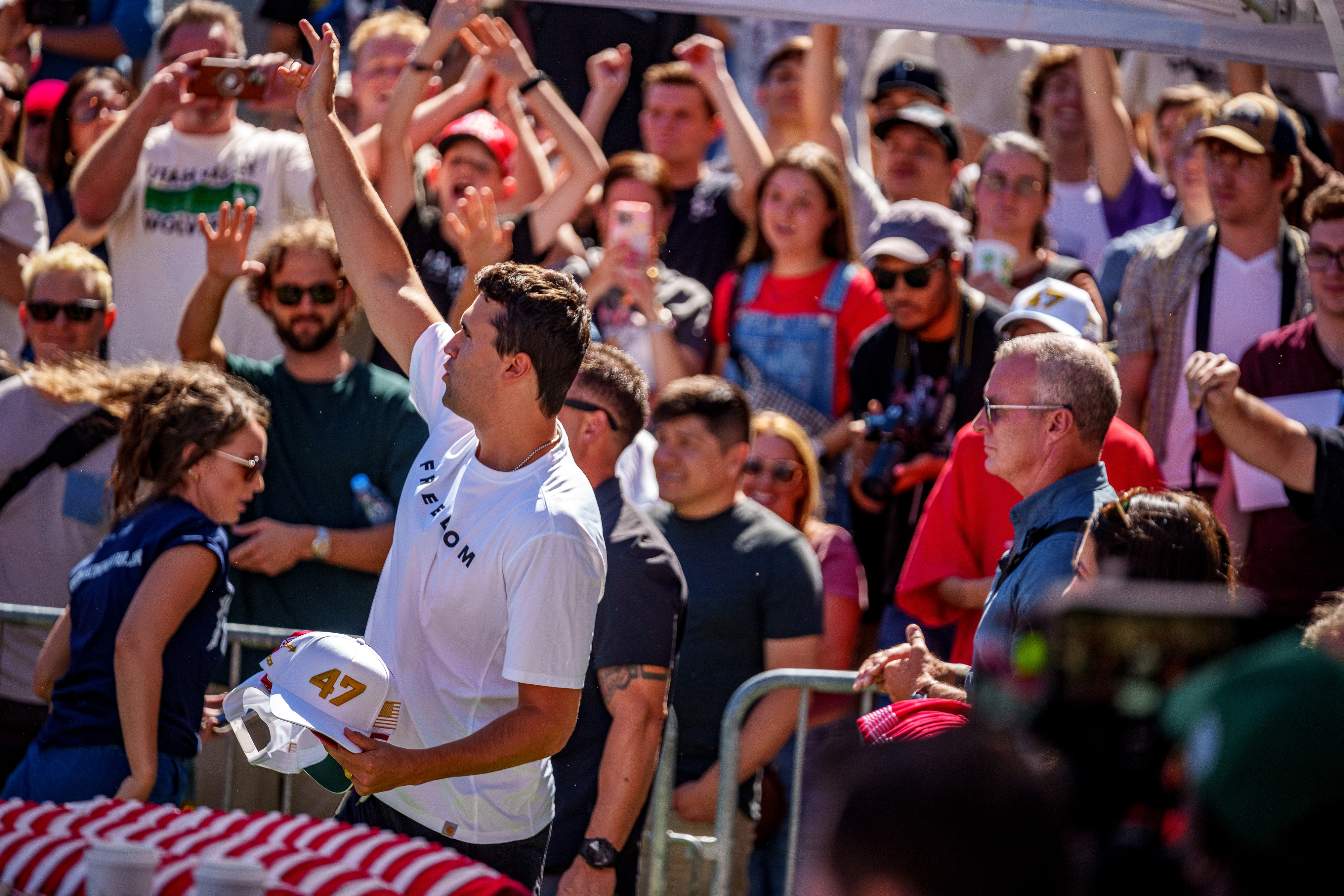 Charlie Kirk appears at Utah Valley University on September 10, 2025 in Orem | Source: Getty Images