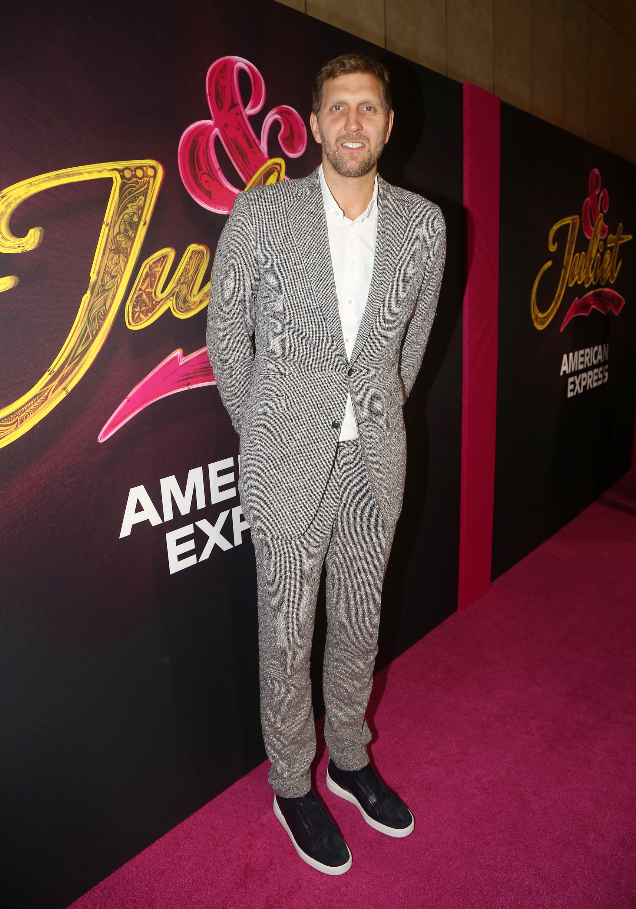 Dirk Nowitzki poses at the opening night of the new musical "& Juliet" on Broadway at The Stephen Sondheim Theatre on November 17, 2022, in New York City | Source: Getty Images