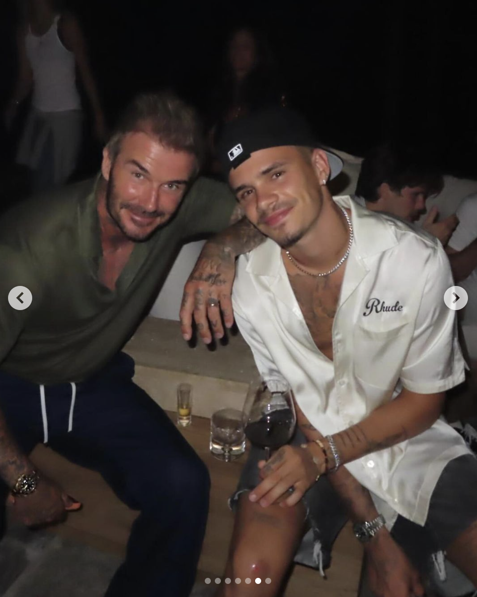 David Beckham and Romeo James Beckham seen together in a photo shared on August 28, 2024 | Source: Instagram/victoriabeckham