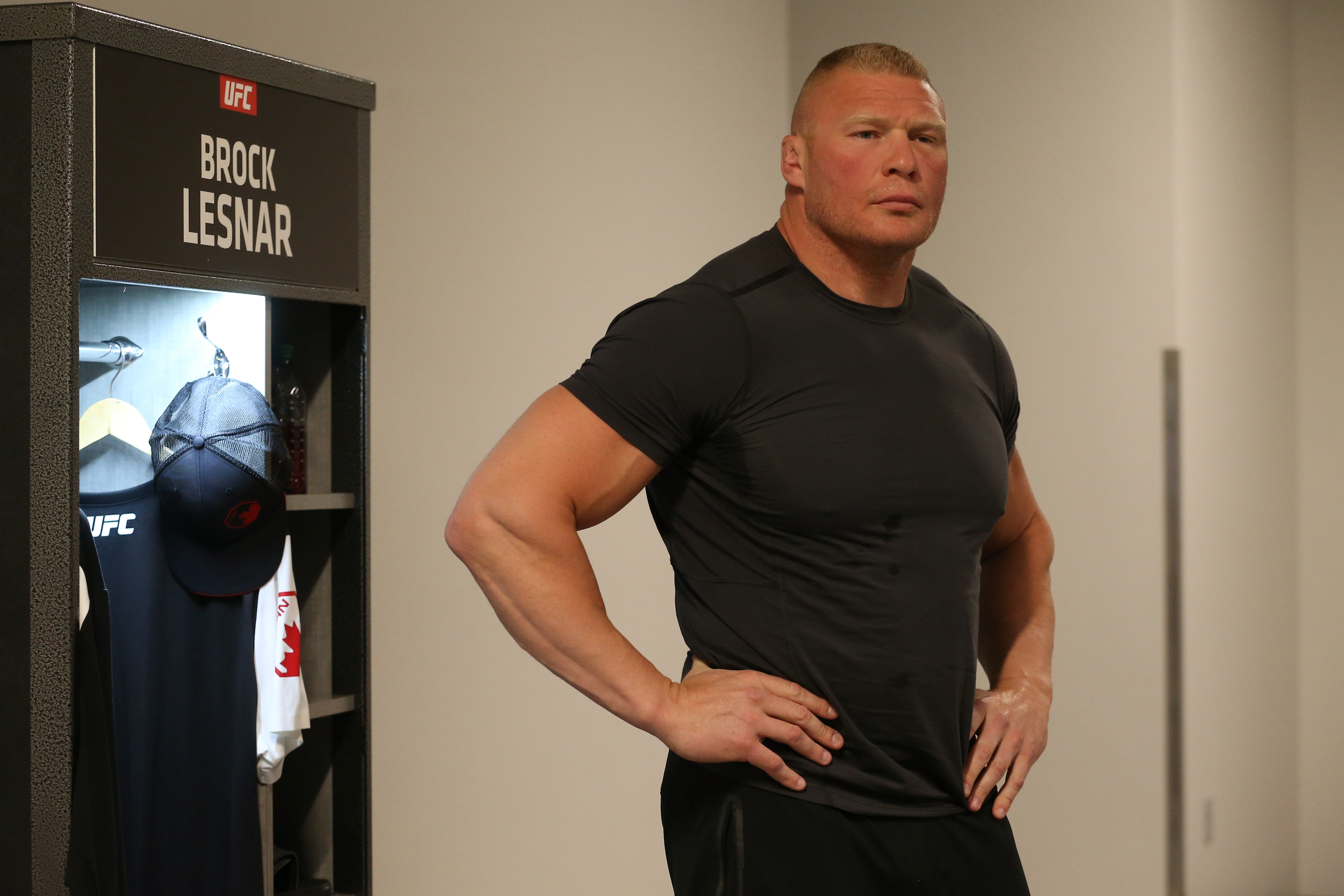 Brock Lesnar at the backstage of the UFC 200 event in  T-Mobile Arena on July 9, 2016, in Las Vegas, Nevada. | Source: Getty Images