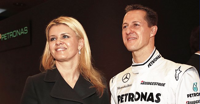 Corinna Schumacher and husband Michael Schumacher during the Mercedes GP Petronas Formula One Team presentation at the Mercedes Museum in Stuttgart, Germany | Photo: Hoch Zwei/Getty Images