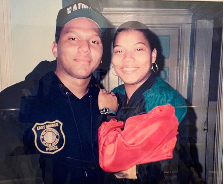 The star poses with her older brother Lance during their younger years | Source: Instagram/queenlatifah