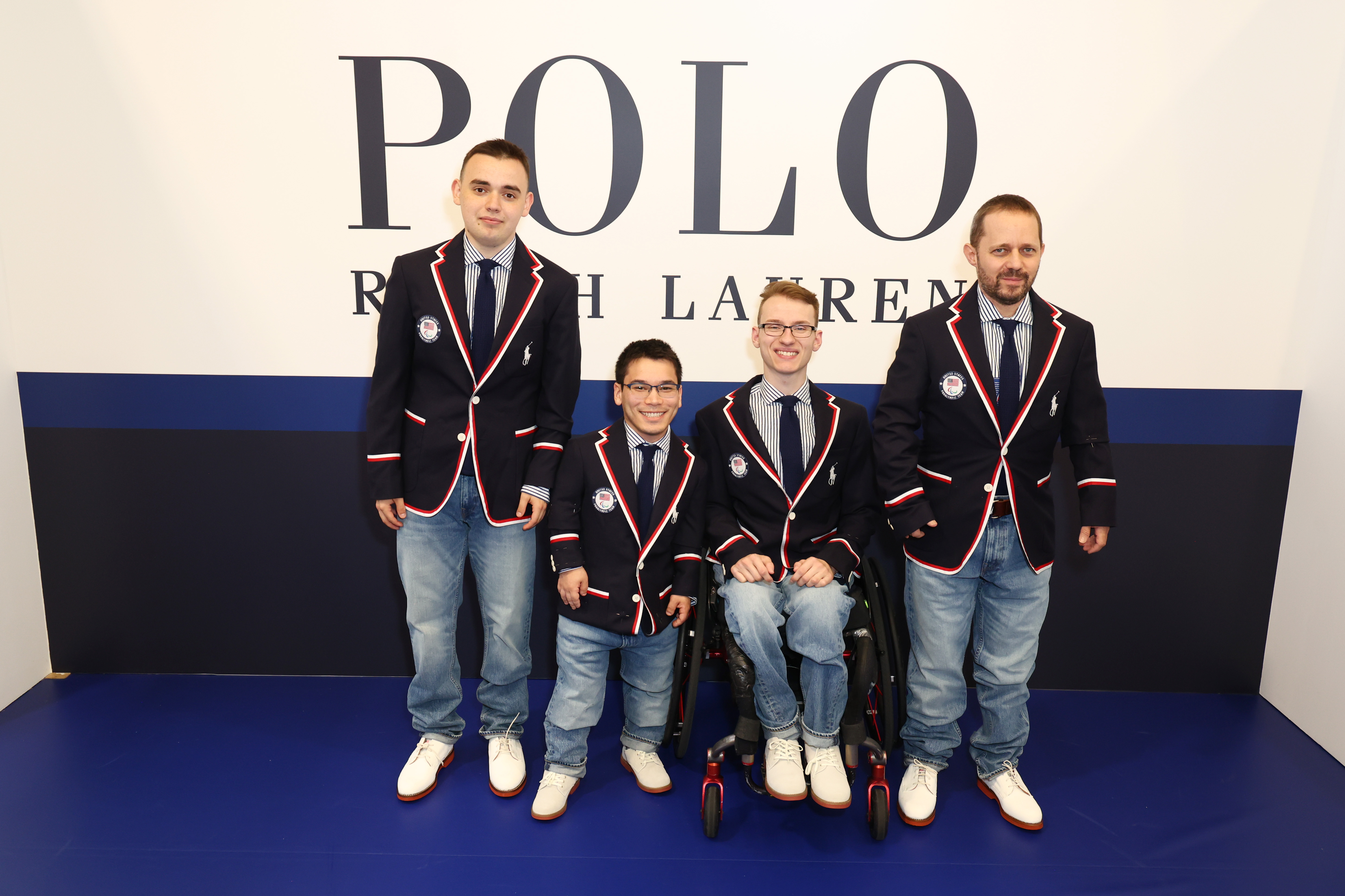 U.S. Paralympians Ian Seidenfeld, Jenson Emburgh and Tahl Leibovitz pose for a photo in Paris, France on August 22, 2024 | Source: Getty Images