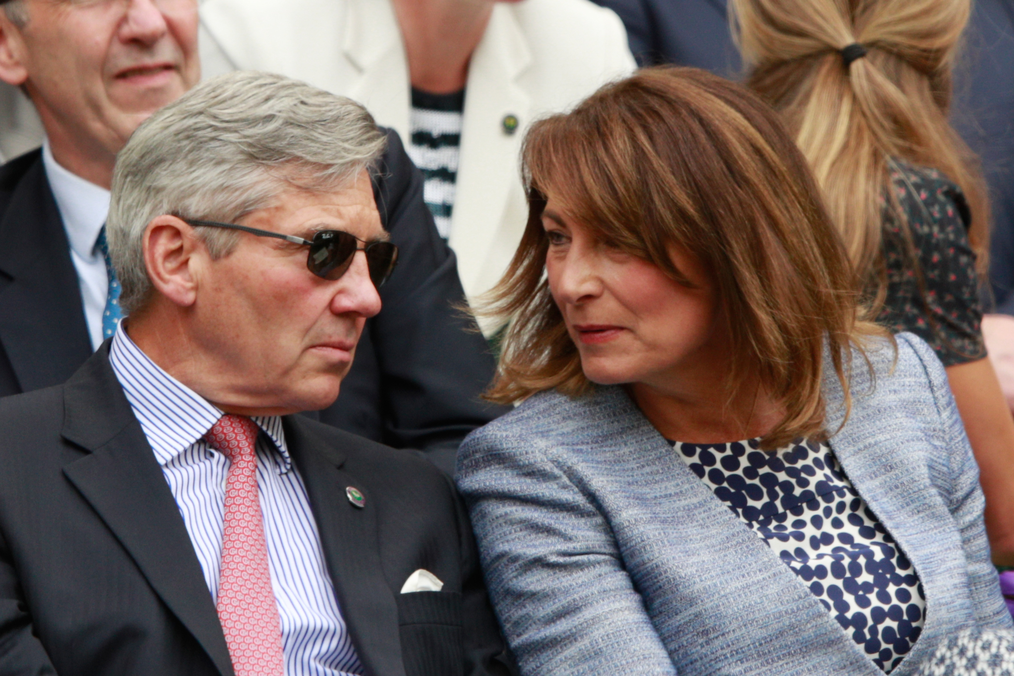 Michael and Carole Middleton on day four of the Wimbledon Lawn Tennis Championships in London, England, on June 30, 2016. | Source: Getty Images