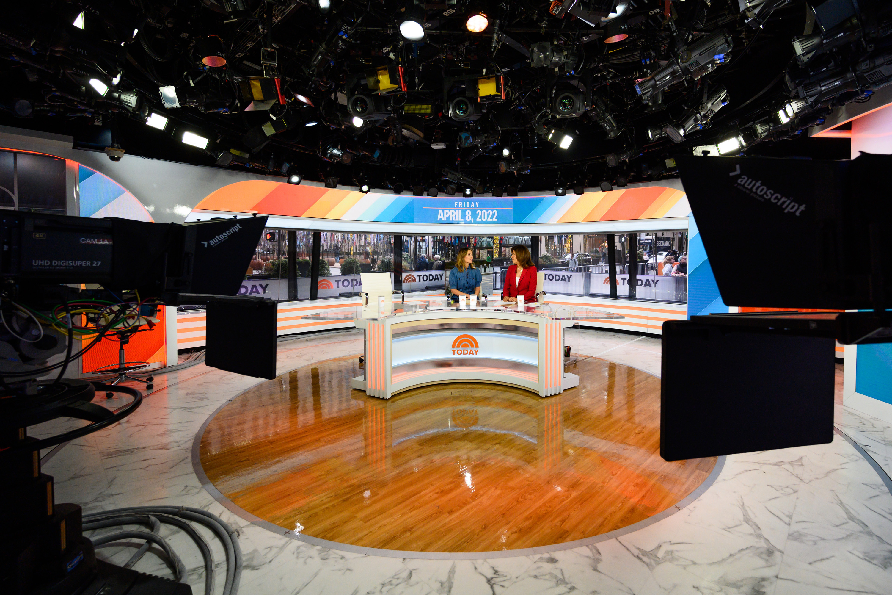 Savannah Guthrie and Hoda Kotb during "Today" Season 71 on April 8, 2022, in New York City | Source: Getty Images